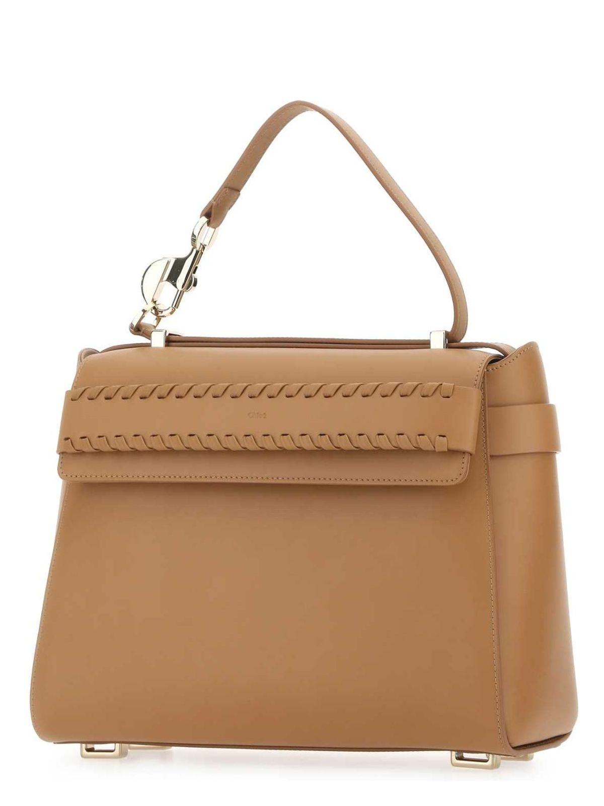【送料&関税込】ChloAC Biscuit Leather Nacha Handbag Chloé Biscuit Leather Nacha Handbag in Brown | Lyst UK