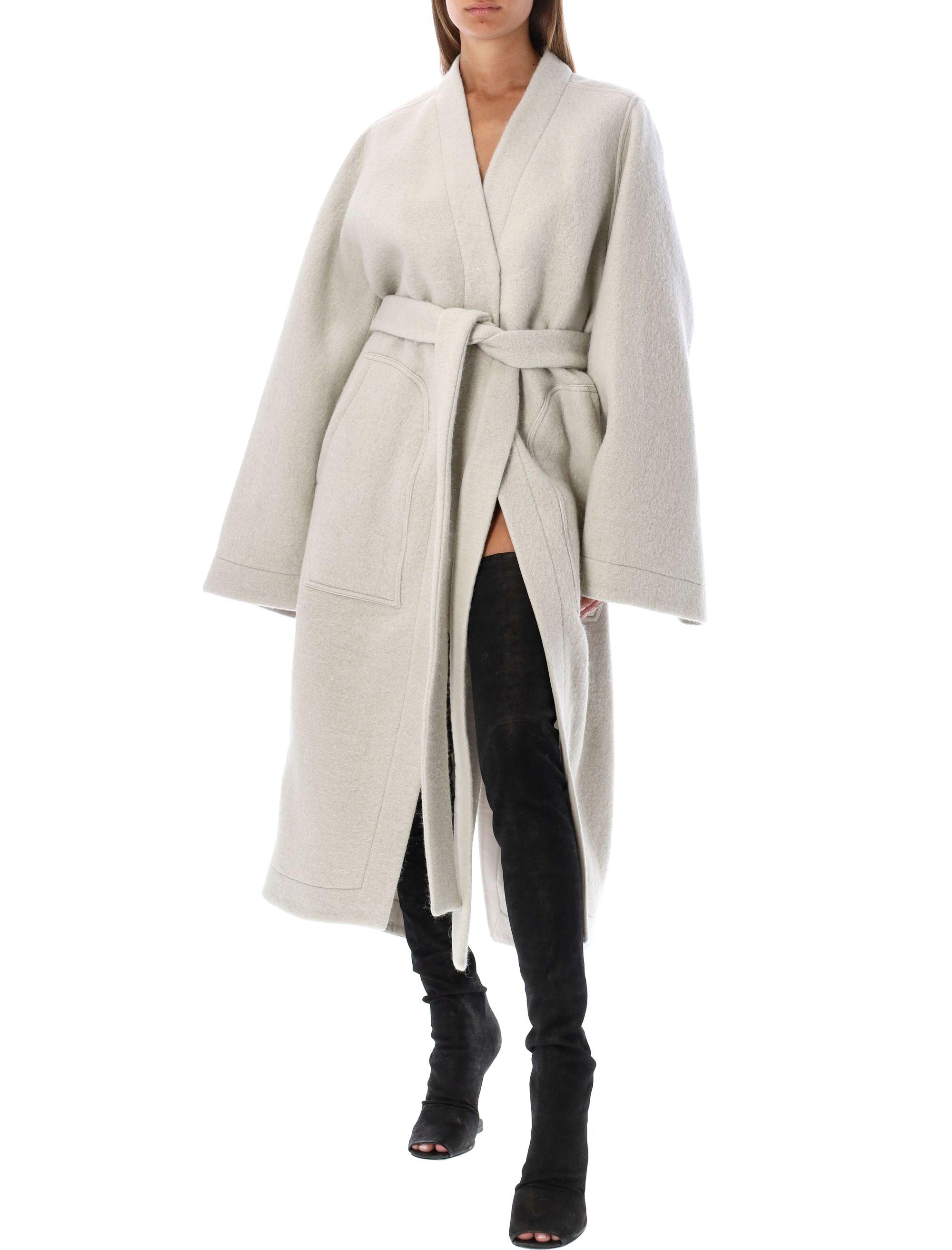 Rick Owens DAGGER Coat in Natural | Lyst