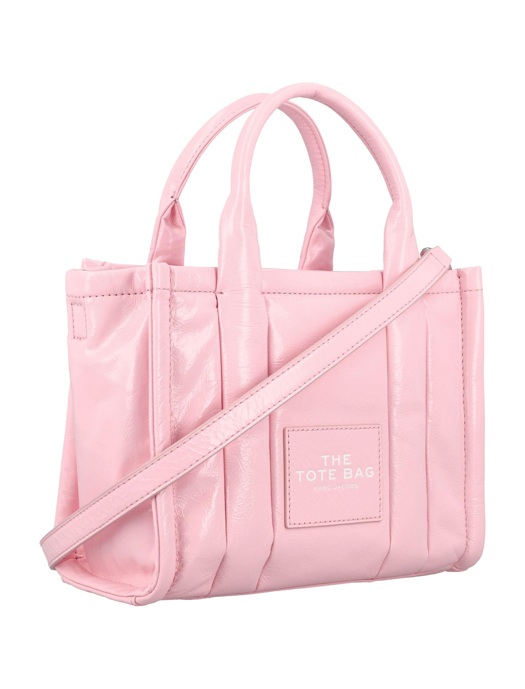 Marc Jacobs The Shiny Crinkle mini pink tote bag