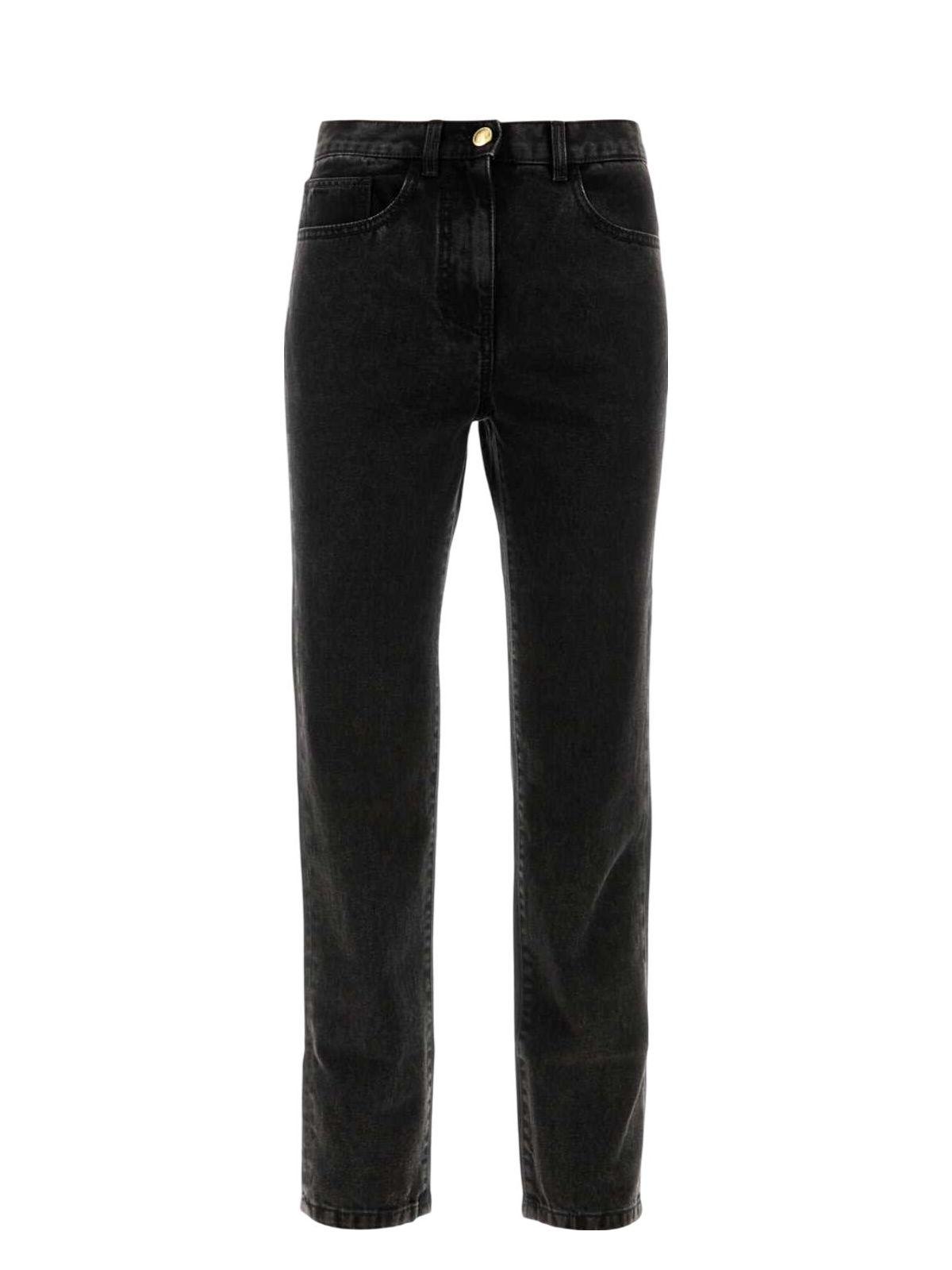 ショートパンツ PALM ANGELS Women Straight Pants PWCI002R24FLE001 1010 BLACK Palm Angels logo-embroidered wide-leg Track Pants | Black