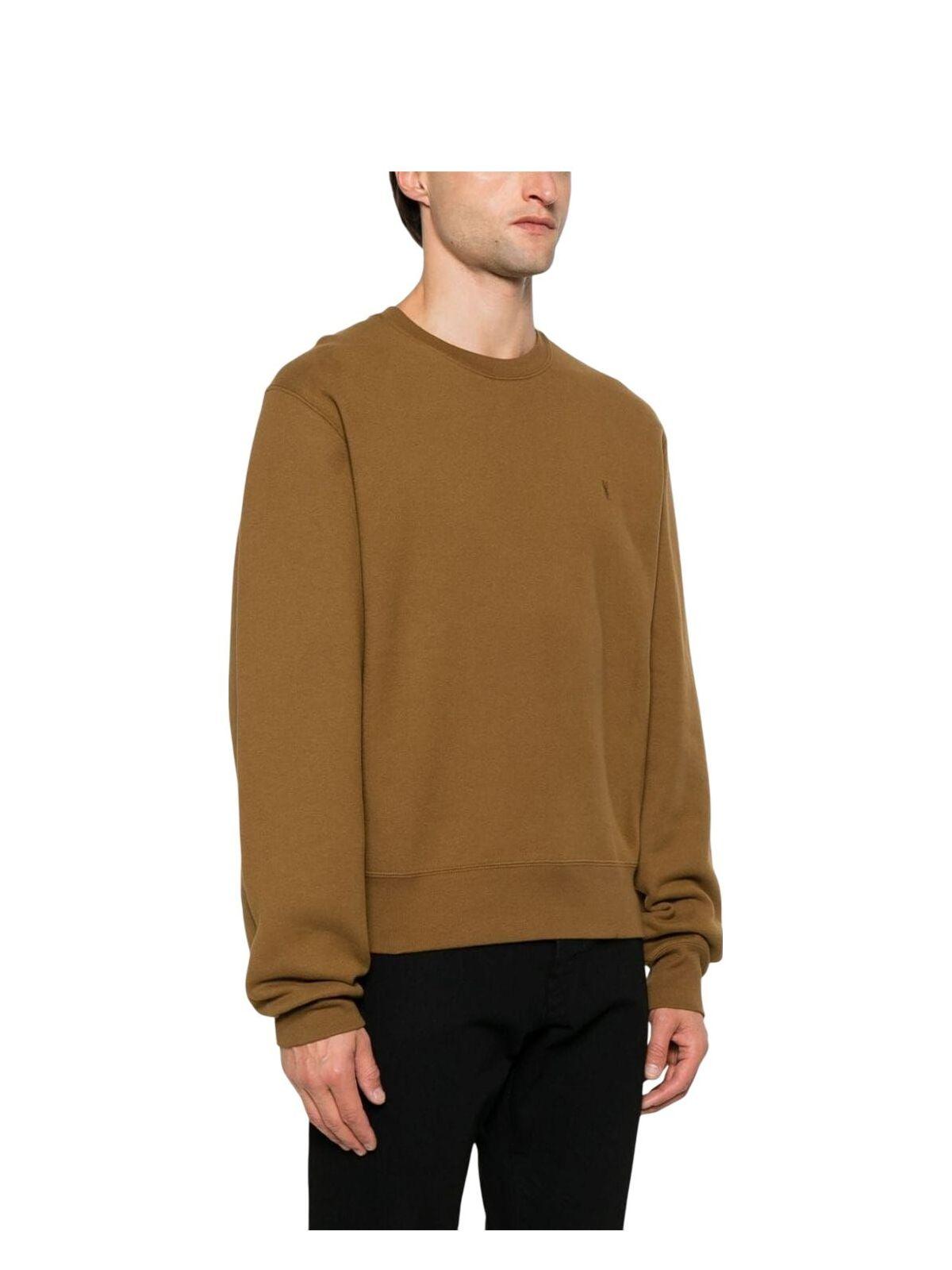 スウェット・トレーナー SAINT LAURENT Brown Cotton Sweatshirt Men's Saint Laurent Sweatshirts | Lyst