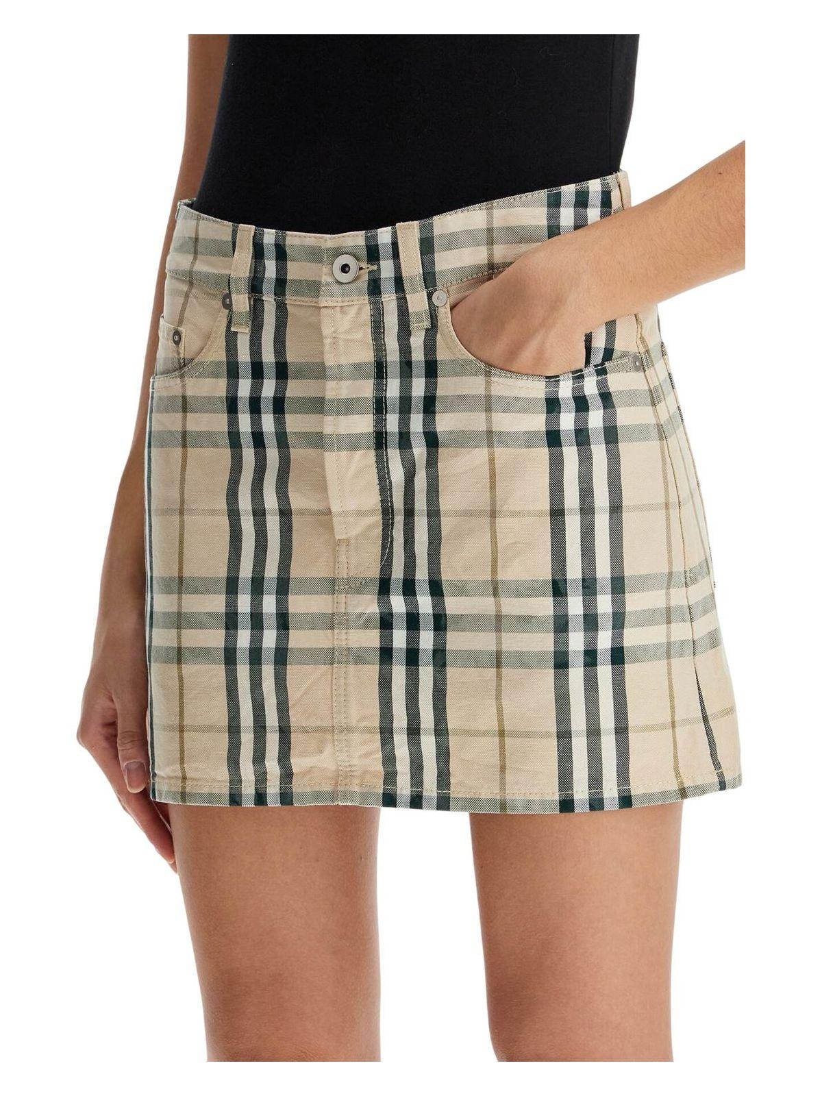 スカート BURBERRY Embroidered Denim Mini Skirt Burberry Embroidered Denim Mini Skirt | Lyst