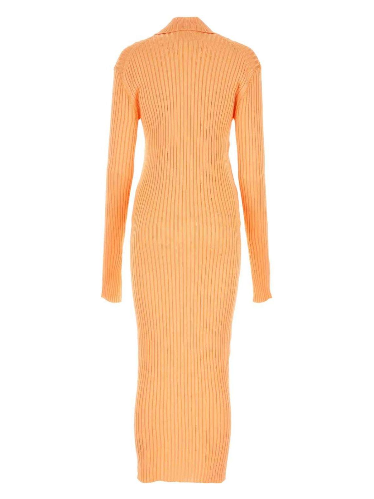 Jil Sander リボンタイ ドレス ワンピース オレンジ Orange Jil Sander Dresses for Women | Lyst