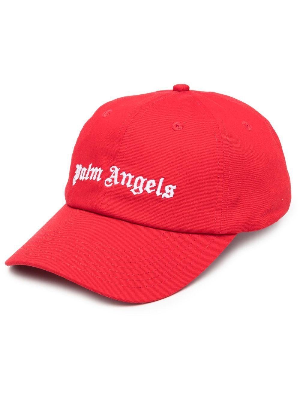 Palm Angels Embroide Logo Cotton Baseball Cap in Red for Men | Lyst