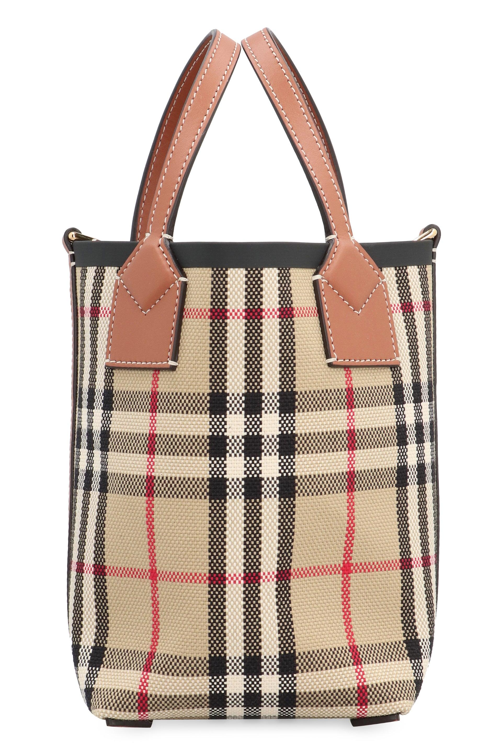Burberry London Canvas Bucket Bag in Natural