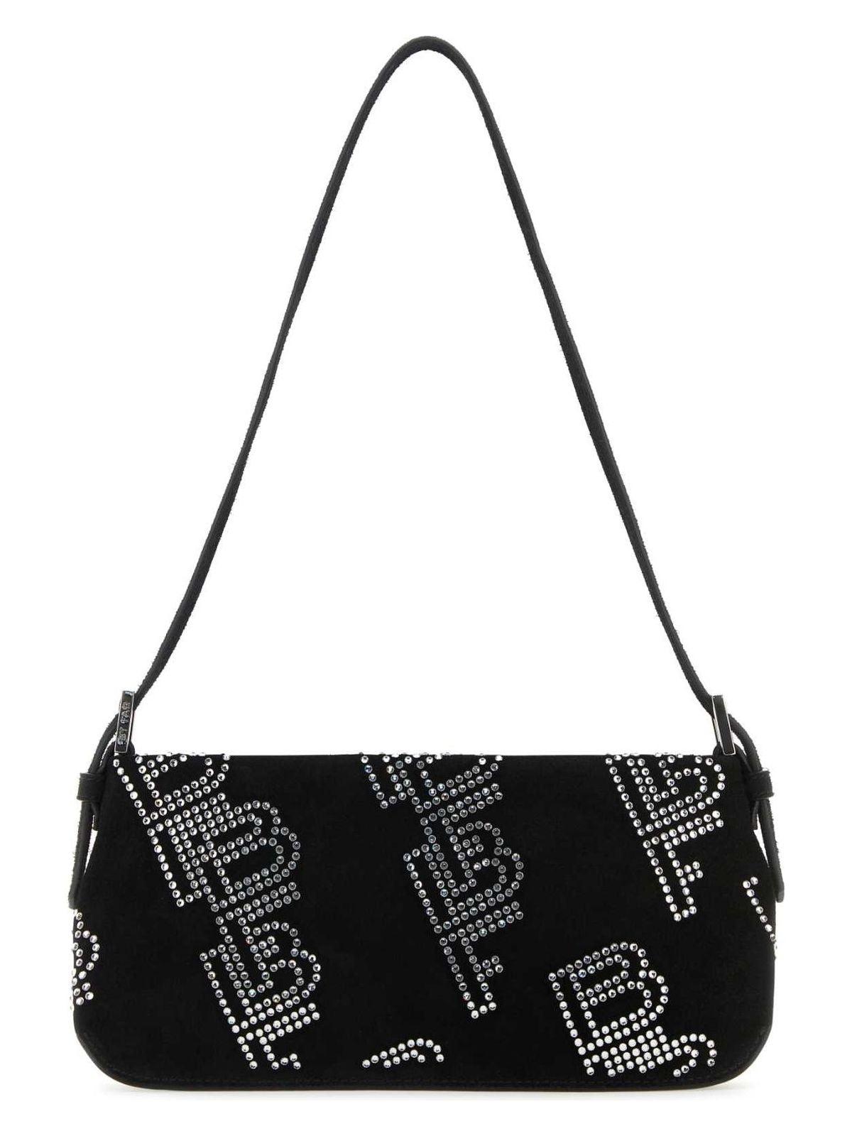 トートバッグ BY FAR Embellished Suede Dulce Shoulder Bag BY FAR Embellished Suede Dulce Shoulder Bag in Black | Lyst
