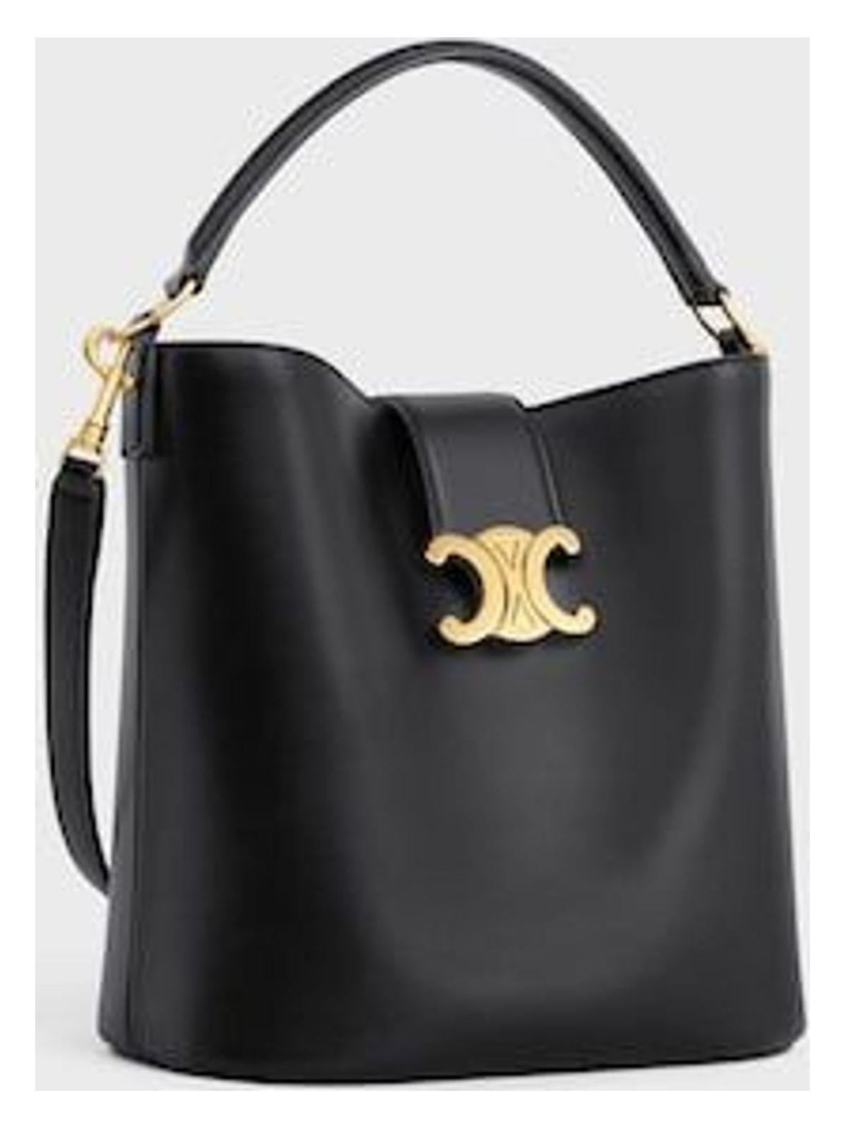 ハンドバッグ CELINE MEDIUM LOUISE BUCKET BAG MEDIUM BUCKET LOUISE IN SMOOTH CALFSKIN - BLACK | CELINE