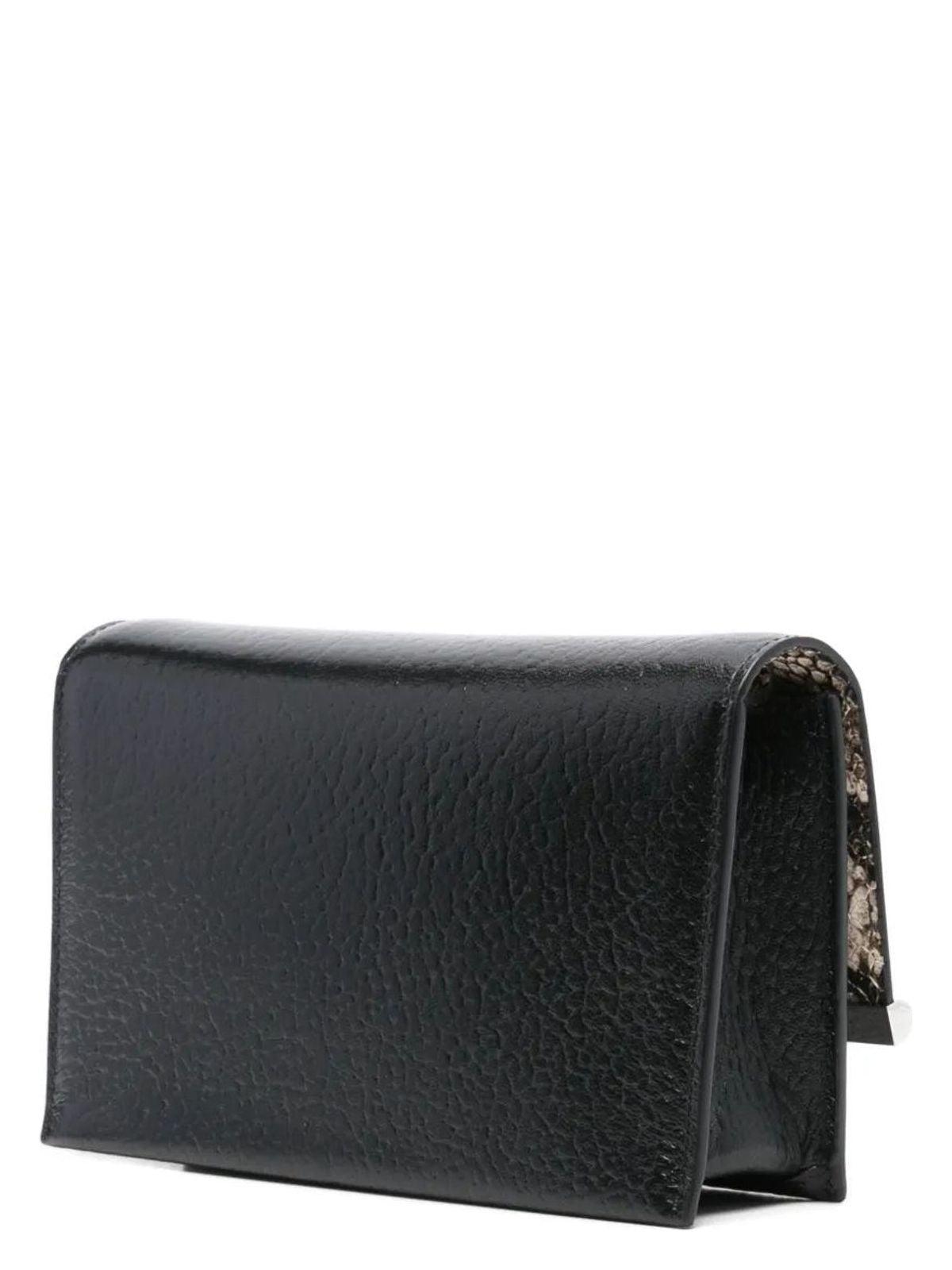 クラッチバッグ ALEXANDER MCQUEEN BLACK LEATHER MINI CROSS-BAR CLUTCH McQueen Leather Mini Cross-Bar Clutch in Black | Lyst