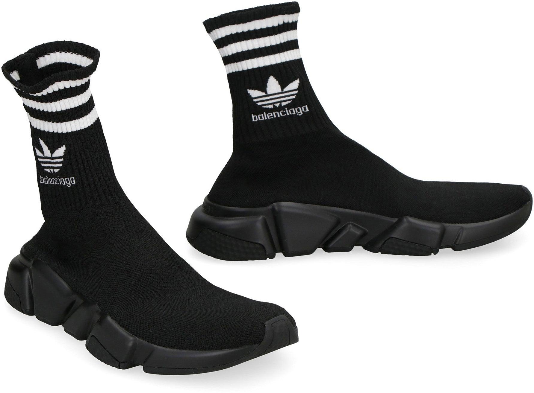 Balenciaga X Adidas -speed Trainers Knitted Sock-sneakers in Black for Men  | Lyst