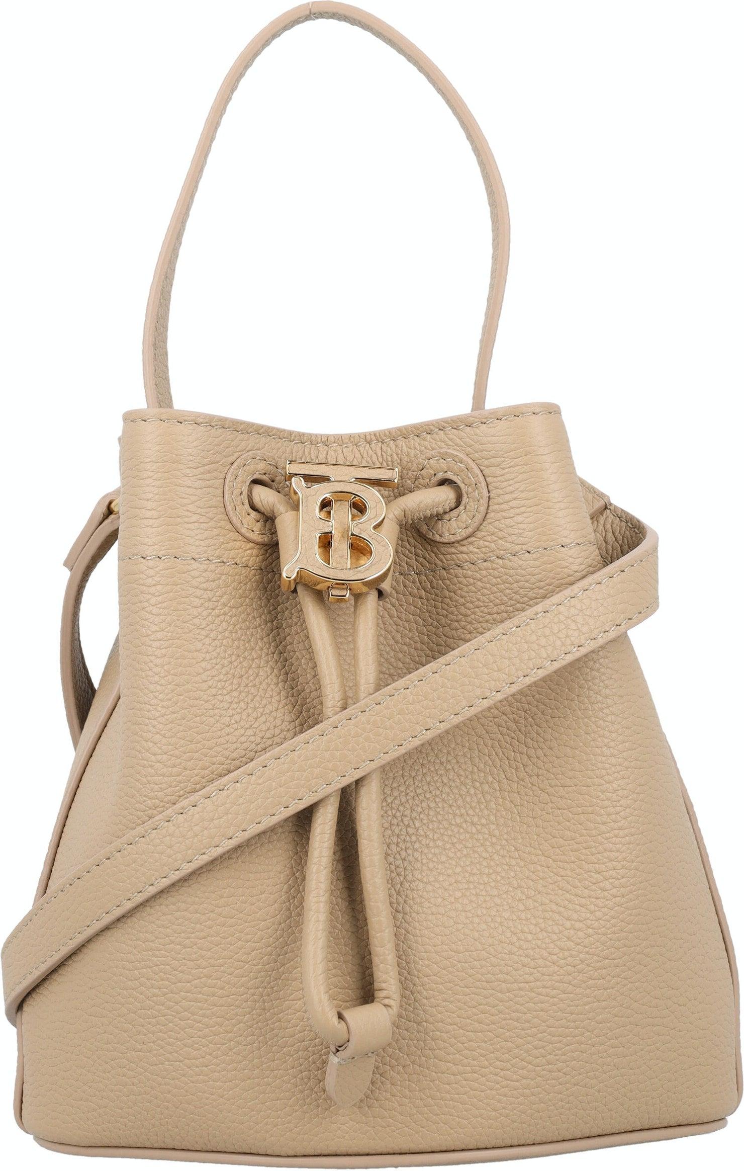 Mini TB Bucket Bag in Oat Beige - Women | Burberry® Official