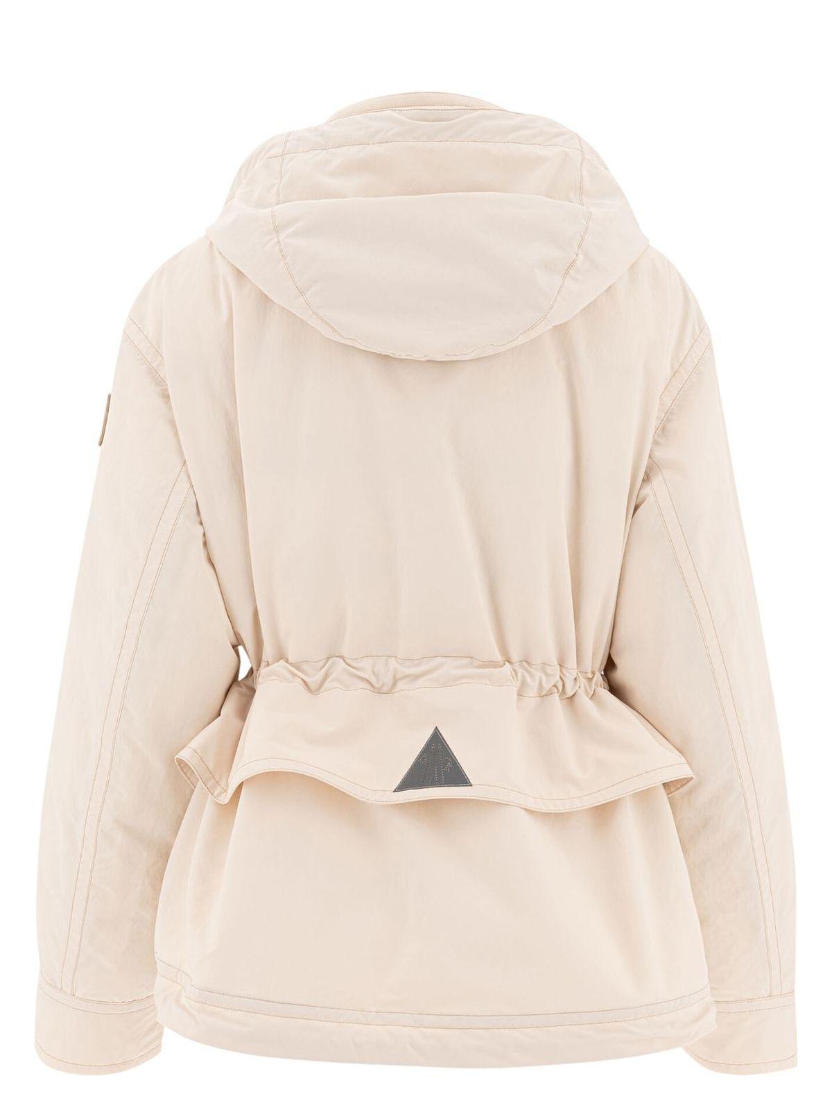 Moncler Nimba Hooded Field Down Jacket in Natural | Lyst