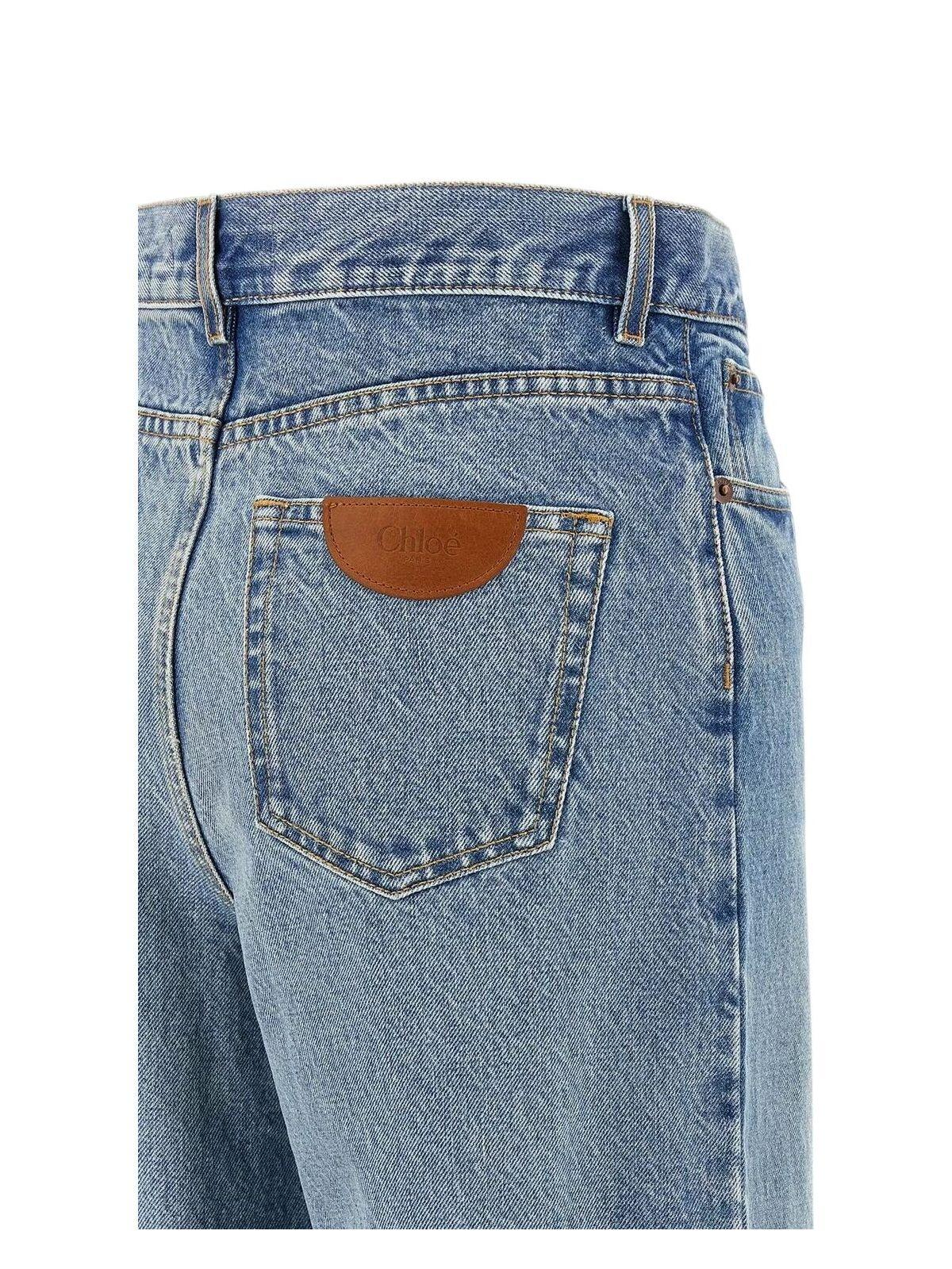 Chloé Cotton Denim Jeans in Blue | Lyst