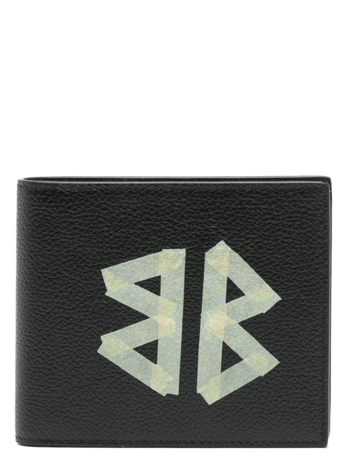 折りたたみ財布 BALENCIAGA CASH TAPE TYPE LEATHER SQUARE WALLET Balenciaga Cash Tape Type Leather Square Wallet in Black for