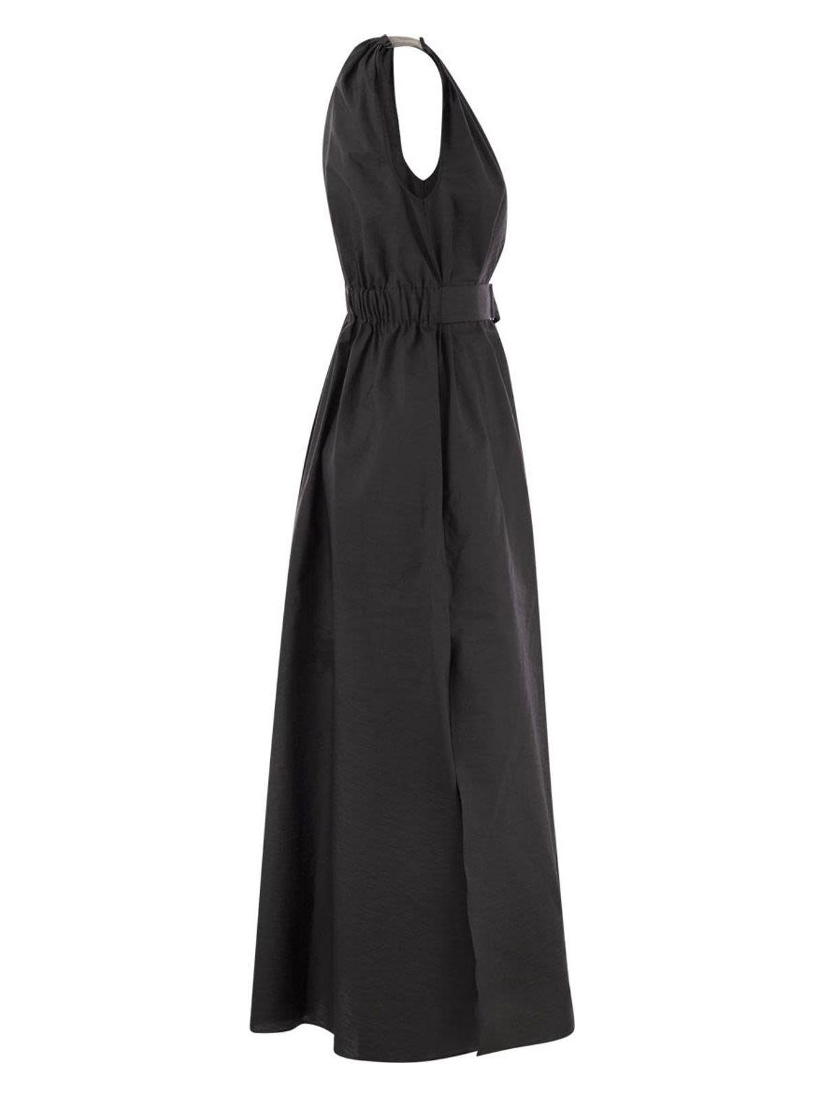 スカート BRUNELLO CUCINELLI Precious Shoulder Detail dress Black Brunello Cucinelli Sleeveless Dress With Monile in Black | Lyst