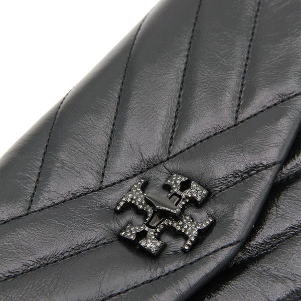 Tory Burch Kira Chevron Chain Wallet Bag In Black