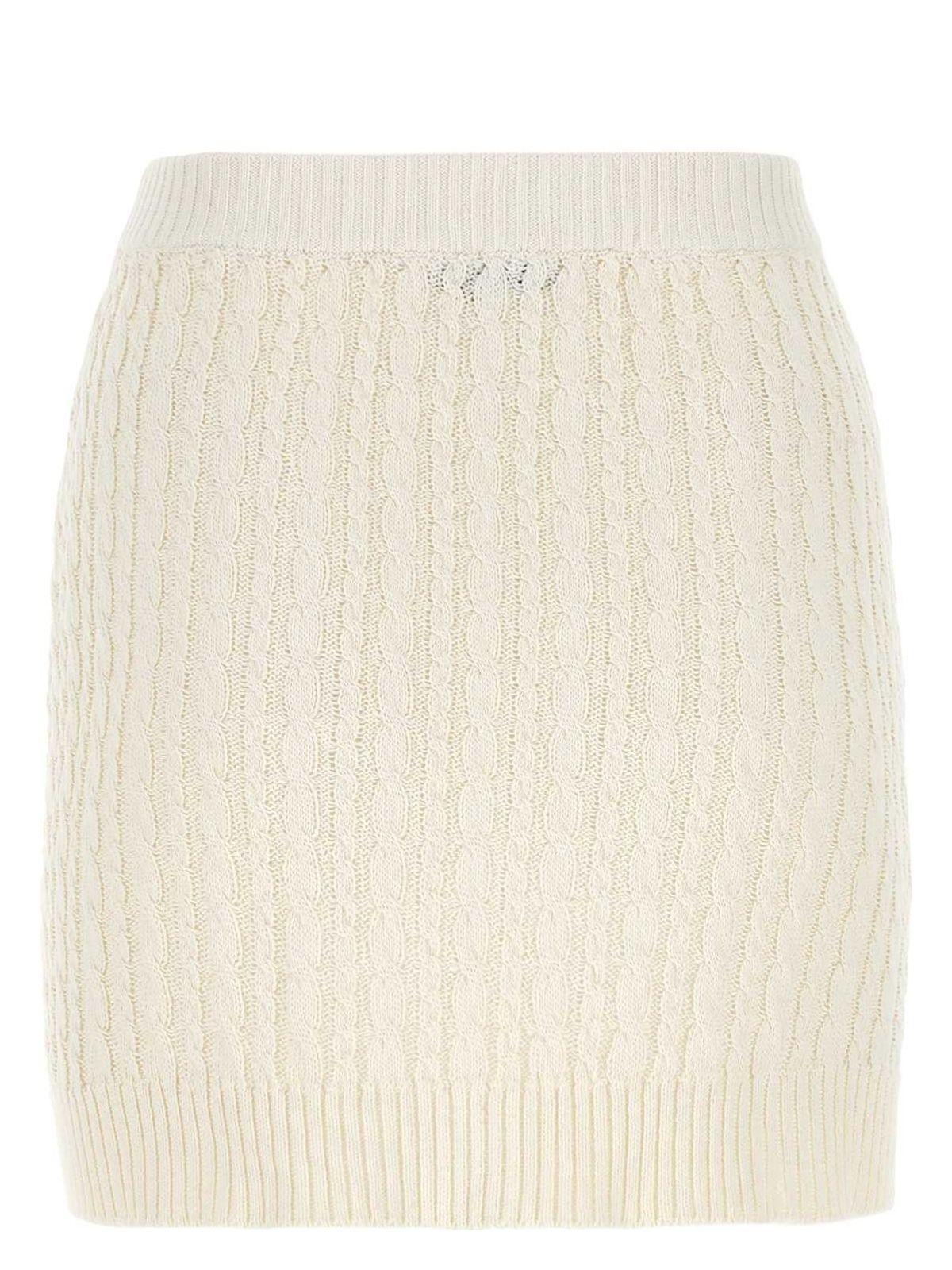 スカート PRADA Ivory Cotton Blend Mini Skirt Prada Ivory Cotton Blend Mini Skirt | italist