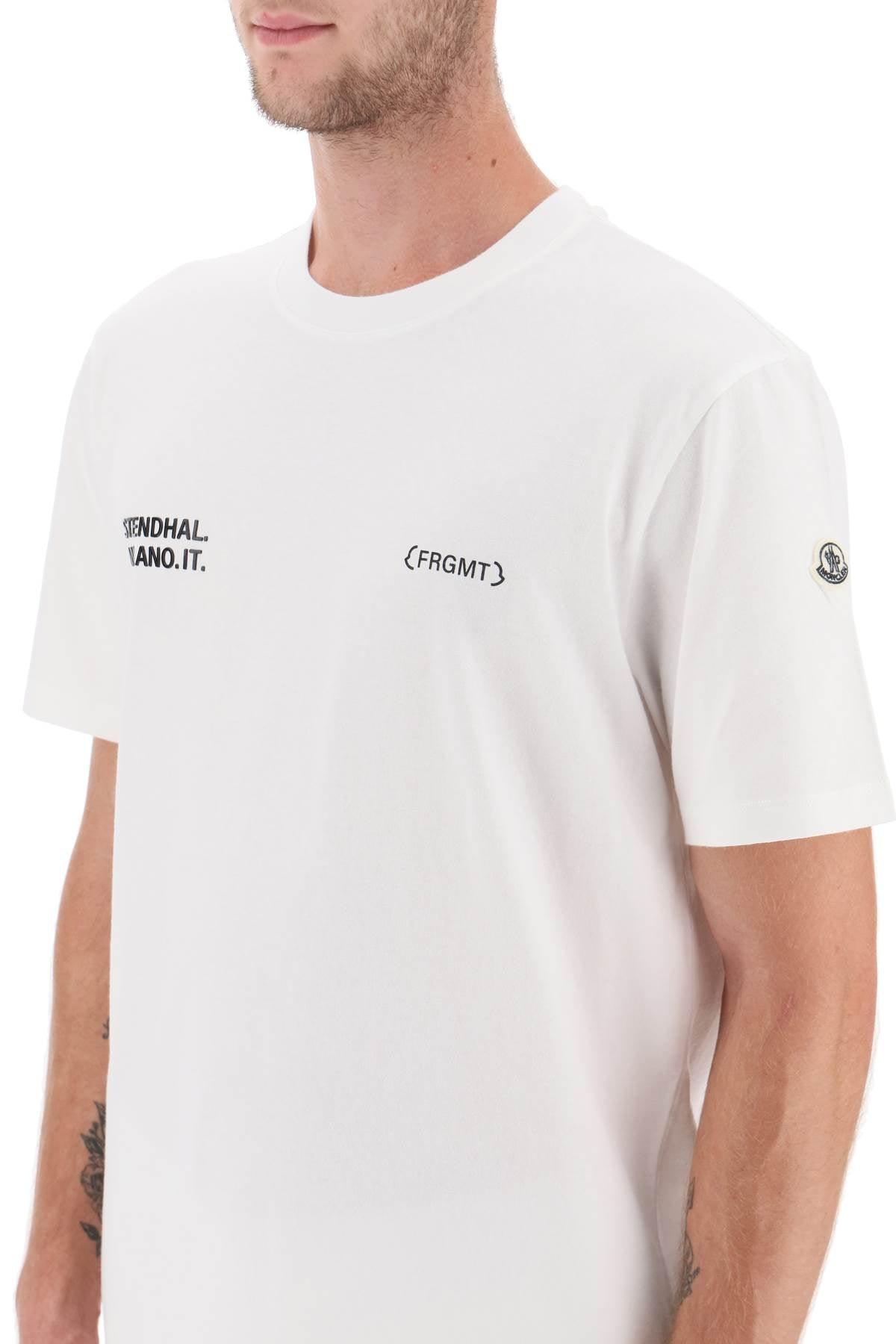 Moncler Genius Lettering Print Cotton T-shirt in White for Men | Lyst