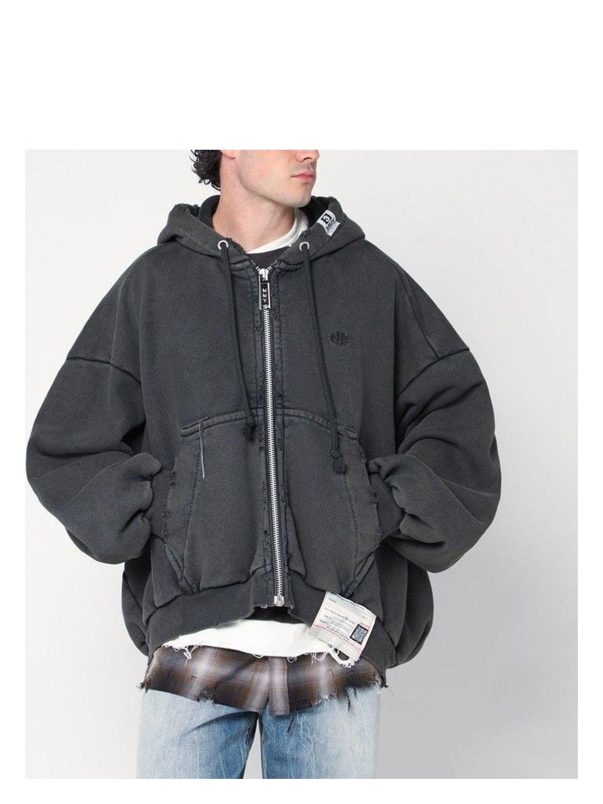 スウェット・トレーナー MIHARAYASUHIRO Charcoal Cotton Oversize Sweatshirt maison-mihara-yasuhiro-
