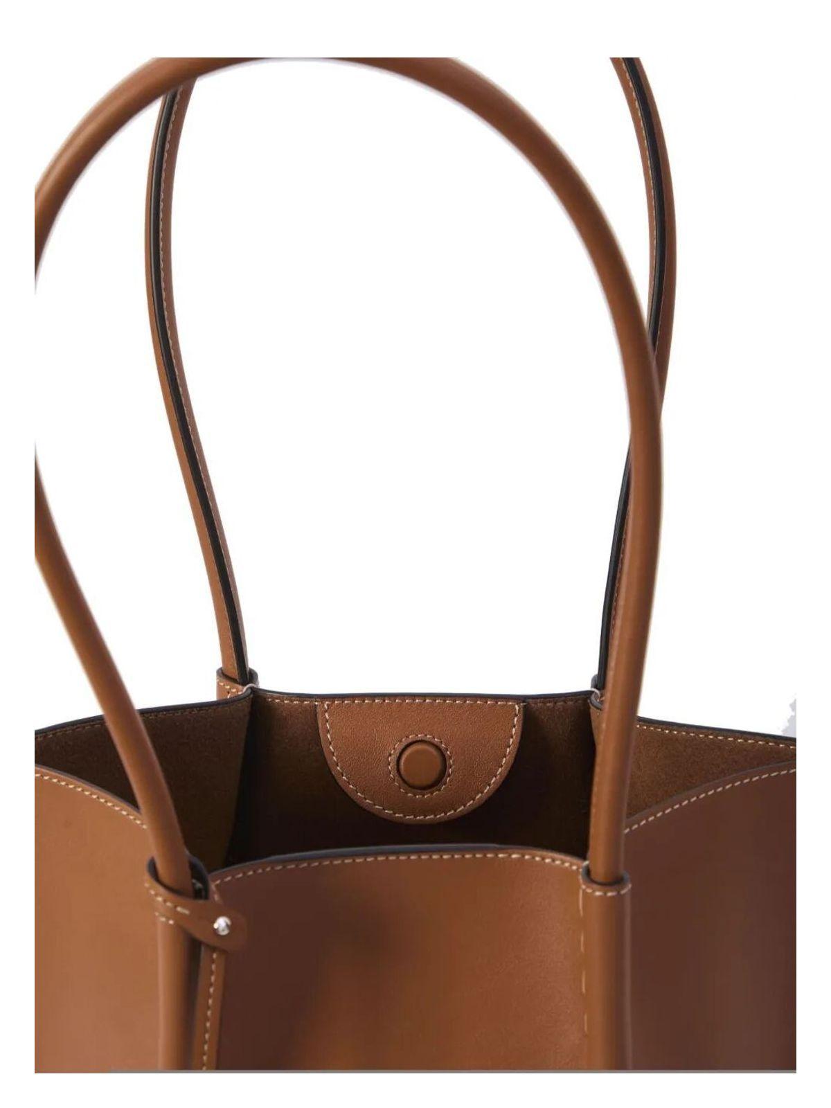【SALE】T TIMELESS-CHARM RAFFIA AND LEATHER SMALL TOTE BAG Woman MULTICOLOUR T Timeless Shopping Bag in Raffia and
