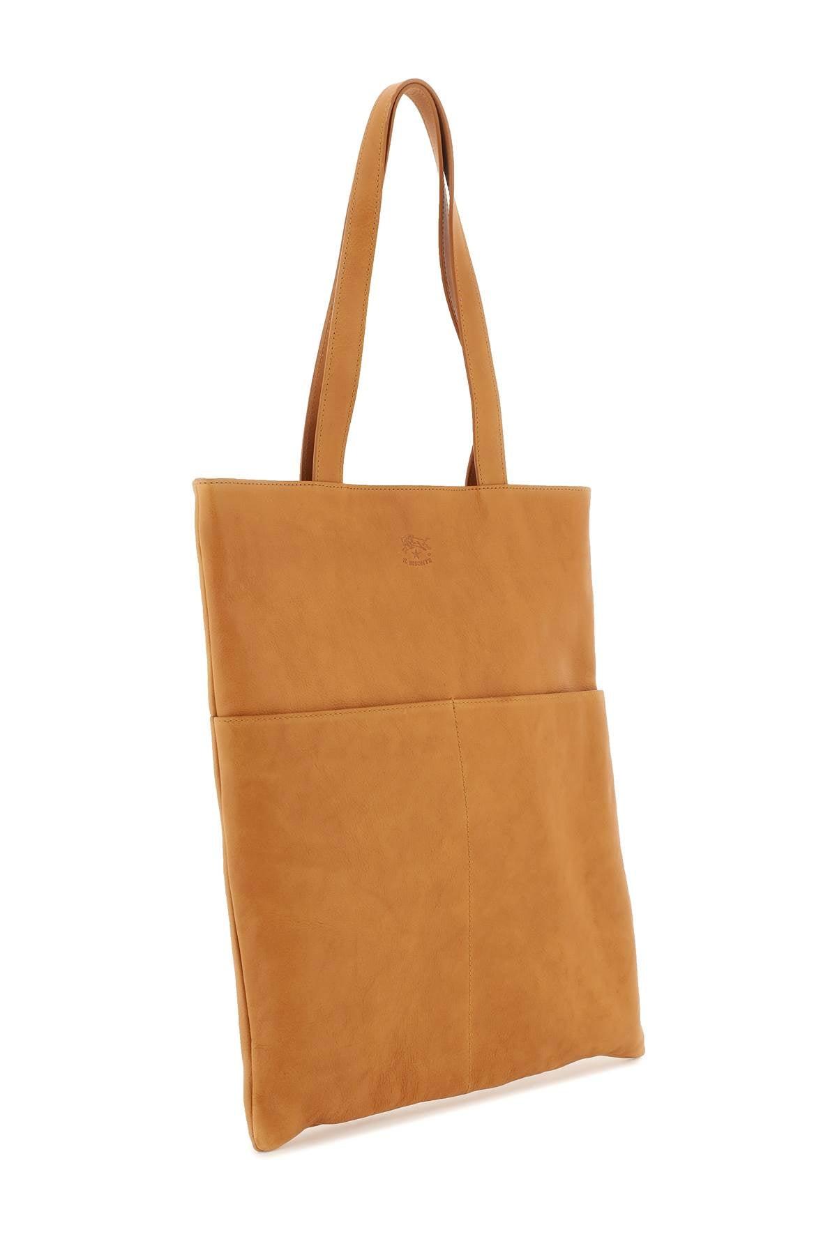 Il Bisonte Leather Tote Bag in Orange for Men | Lyst