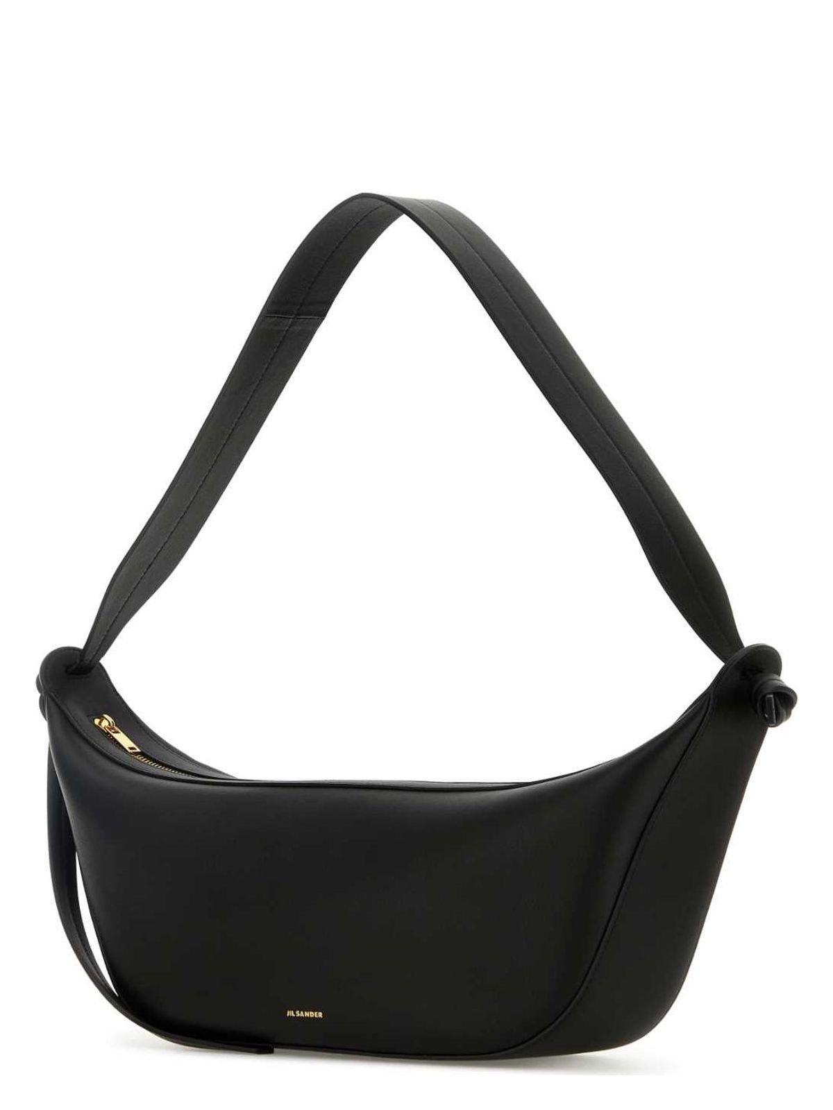 ショルダーバッグ・ポシェット JIL SANDER BLACK LEATHER KNOT SHOULDER BAG Knot Small leather shoulder bag in black - Jil Sander