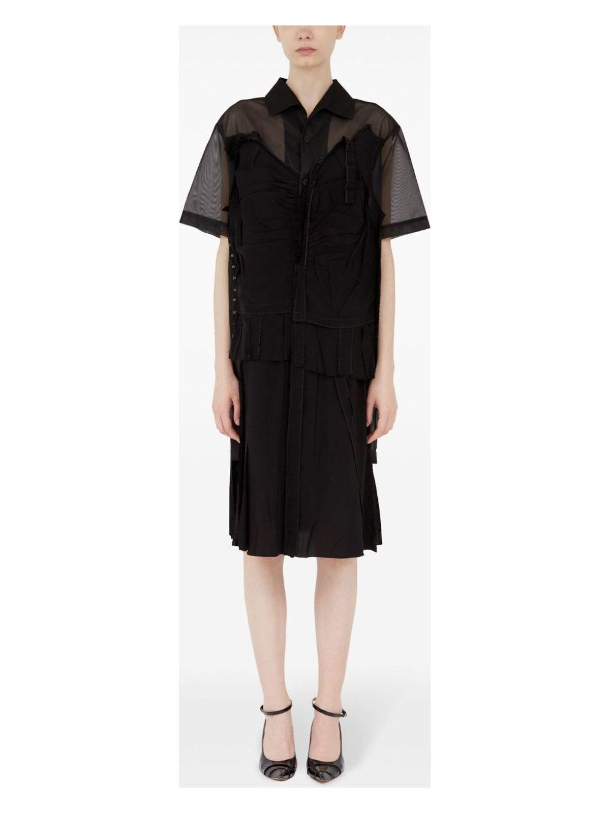 Maison Margiela Midi Polo Dress in Black | Lyst