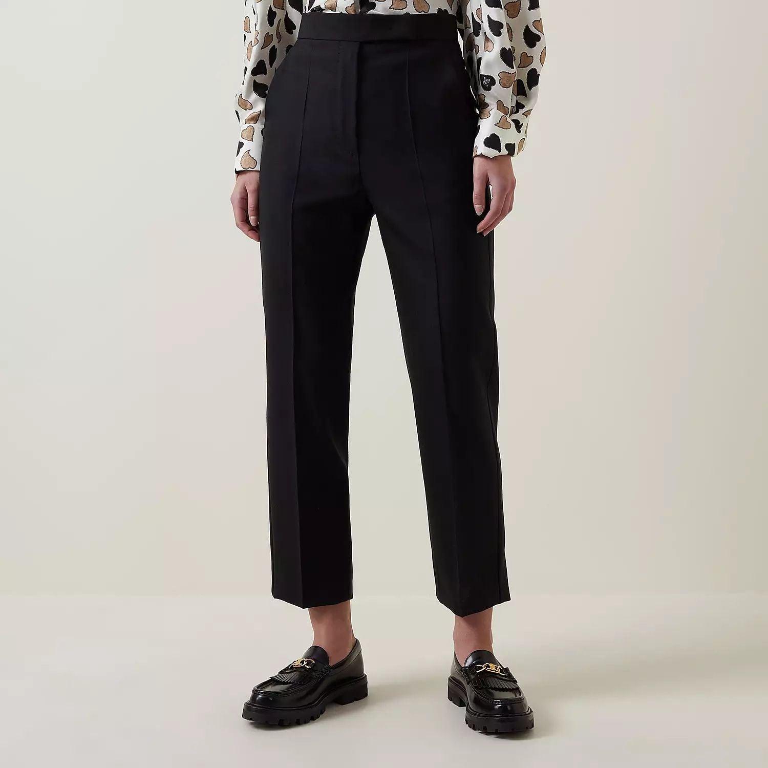 Wool-blend tailored trousers - Midnight black - Ladies | H&M IN