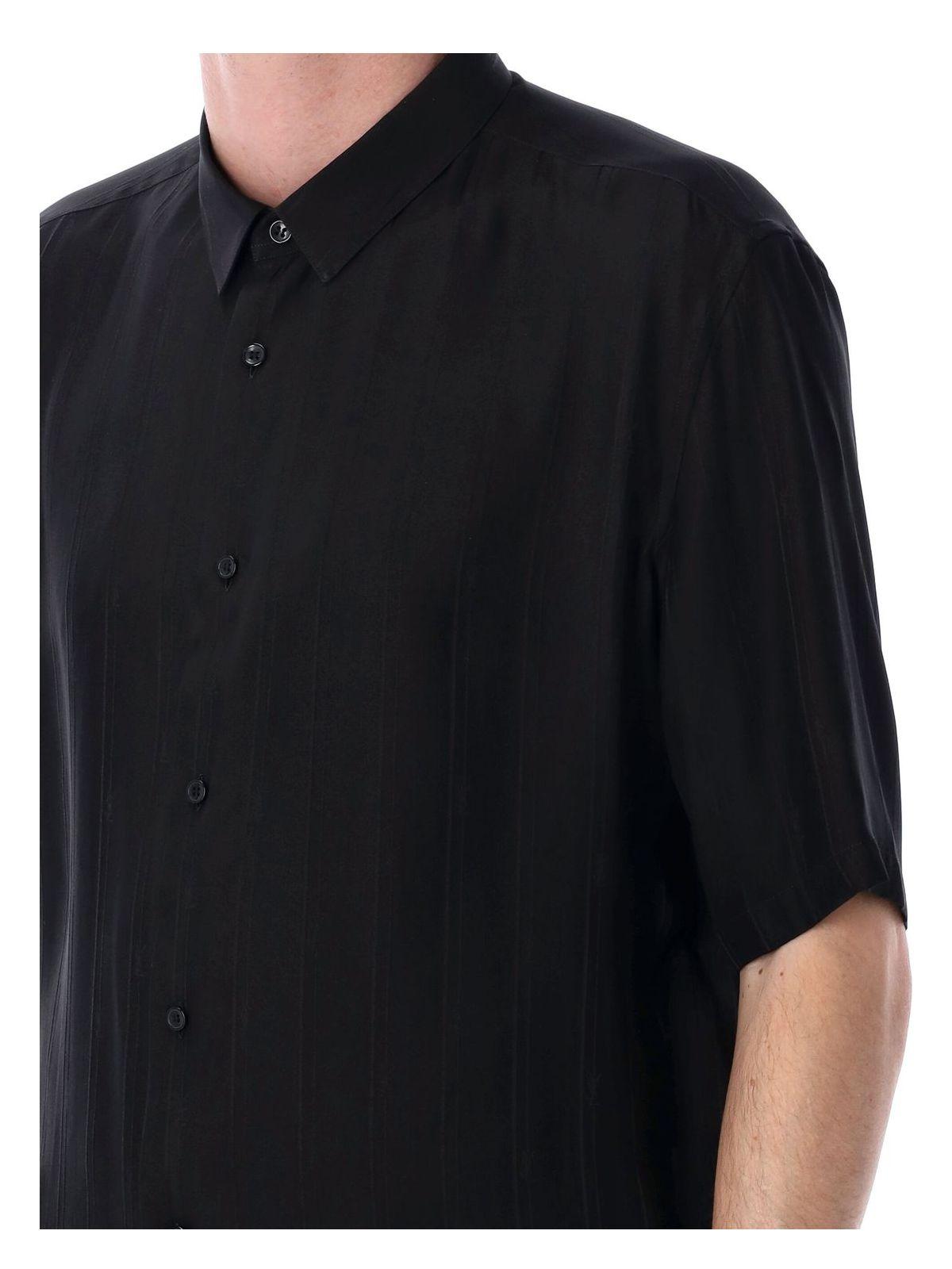 Tシャツ・カットソー Saint Laurent POLO BOWLING SHIRT STRIPE CASSANDRA Saint Laurent Polo Bowling Shirt Stripe Cassandra in Black
