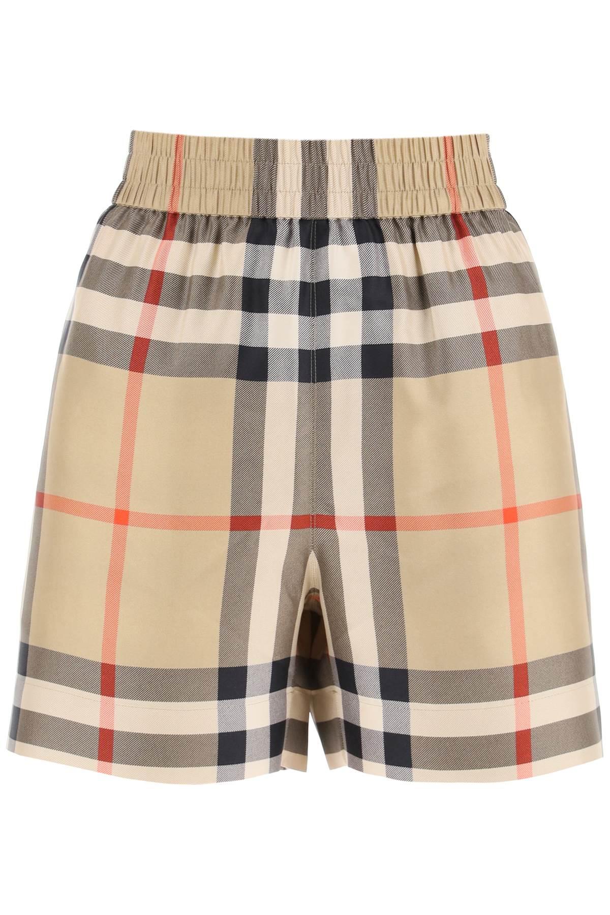 Burberry 'tawney' Tartan Silk Shorts | Lyst