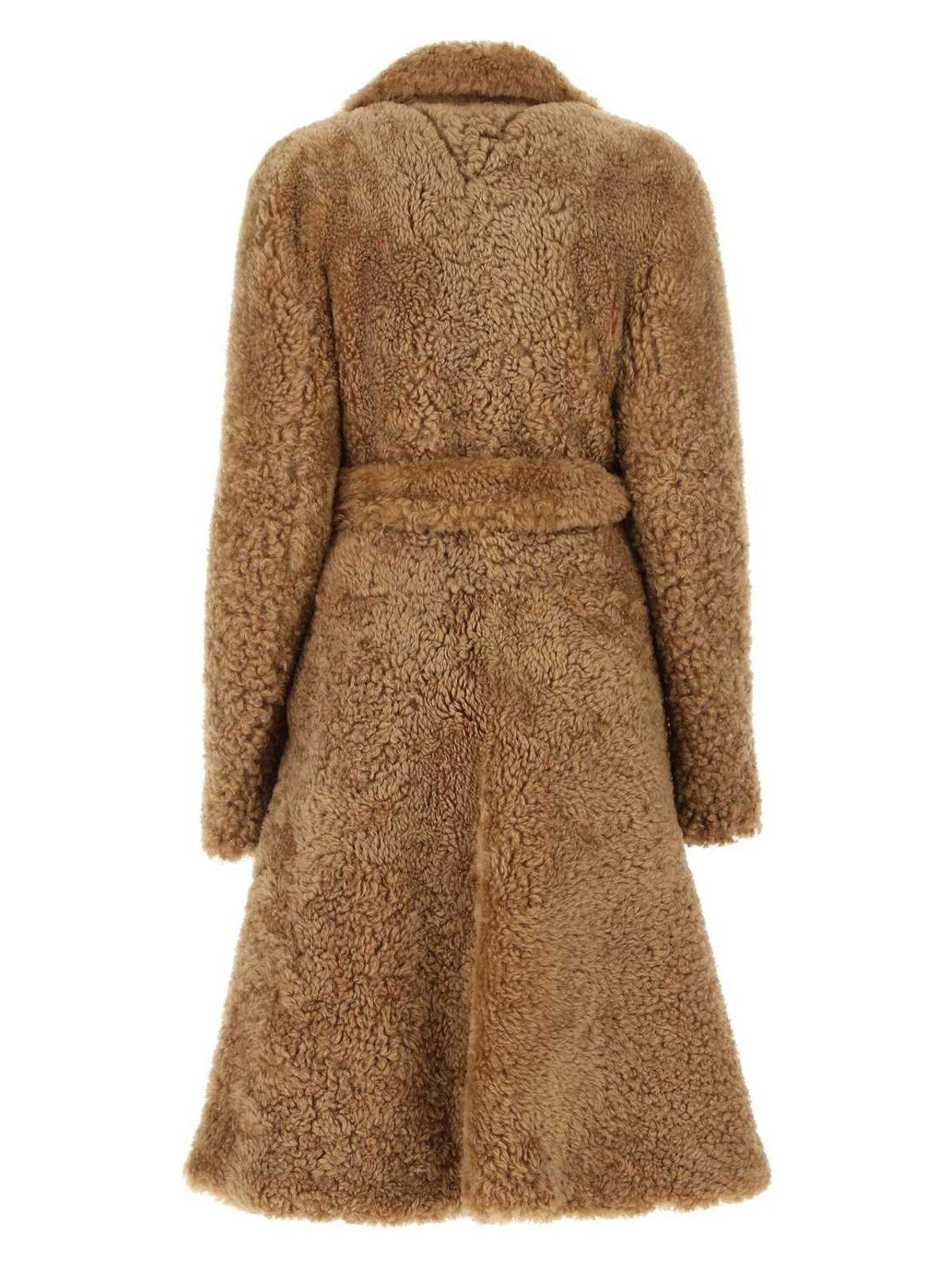 Brown Bottega Veneta Coats for Women | Lyst