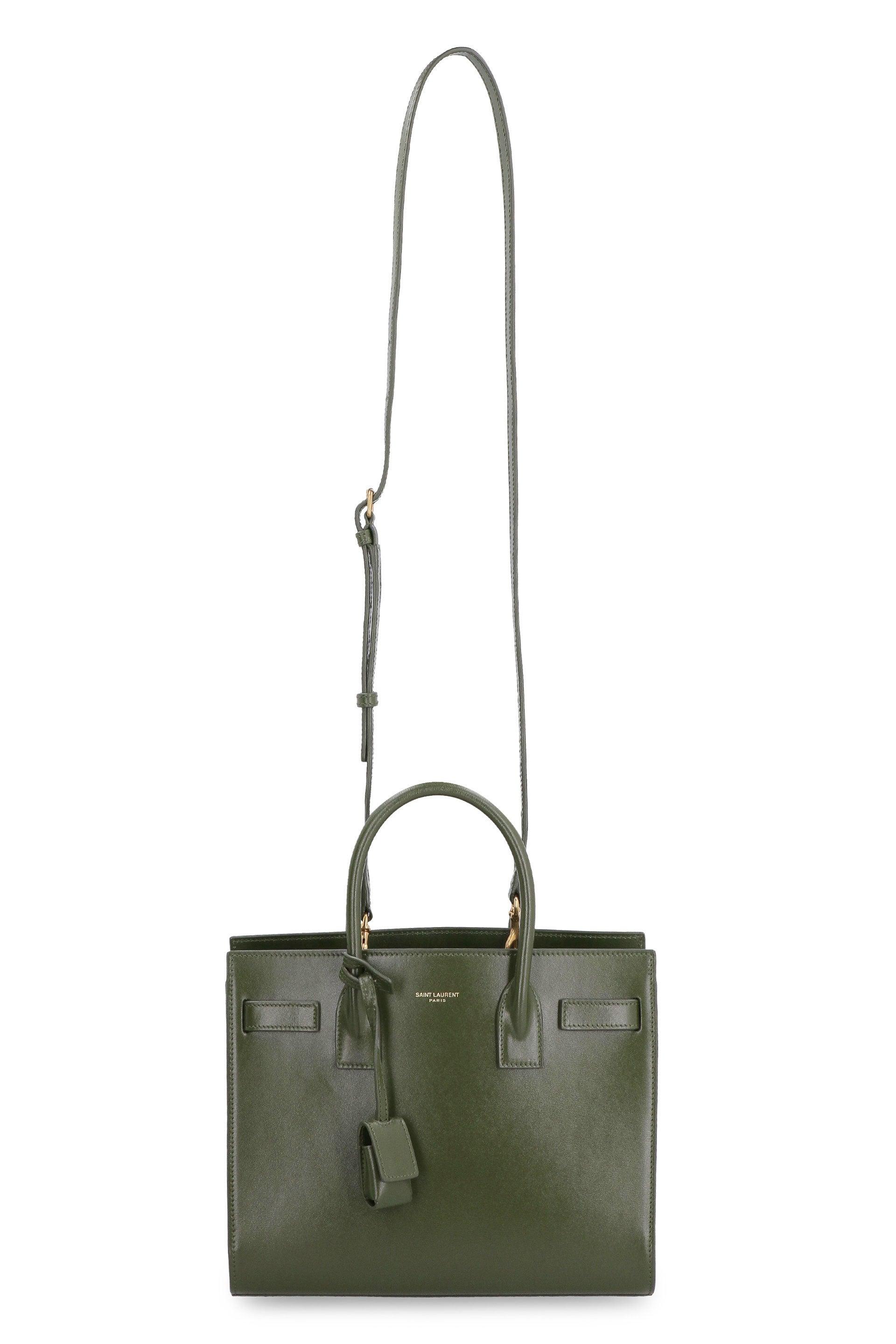 Saint Laurent Sac De Jour Leather Mini Handbag in Green Lyst