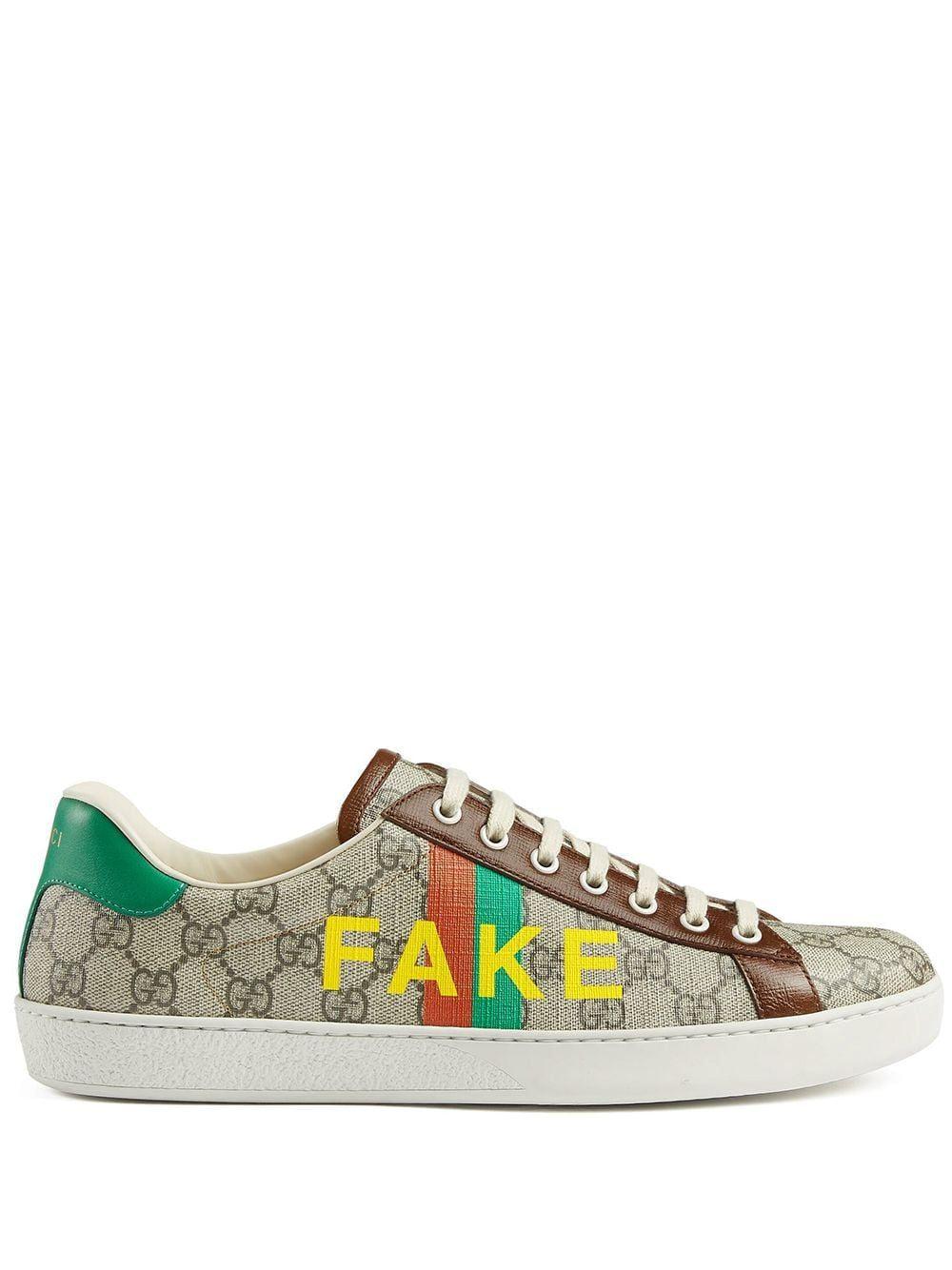Gucci Tenis New Ace Fake Sneakers in Green for Men | Lyst