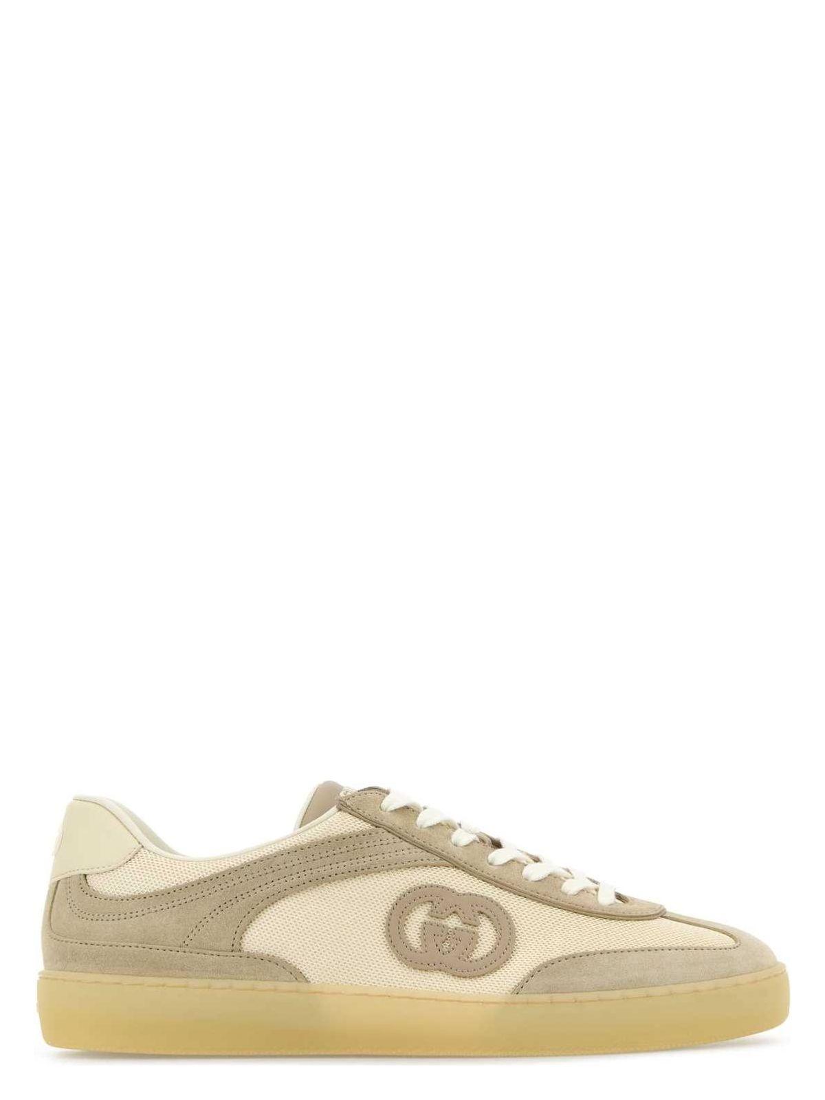 スニーカー Gucci Two-Tone Mesh And Suede Sneakers Gucci Dual-tone mesh and suede sneakers | The Fashion Square