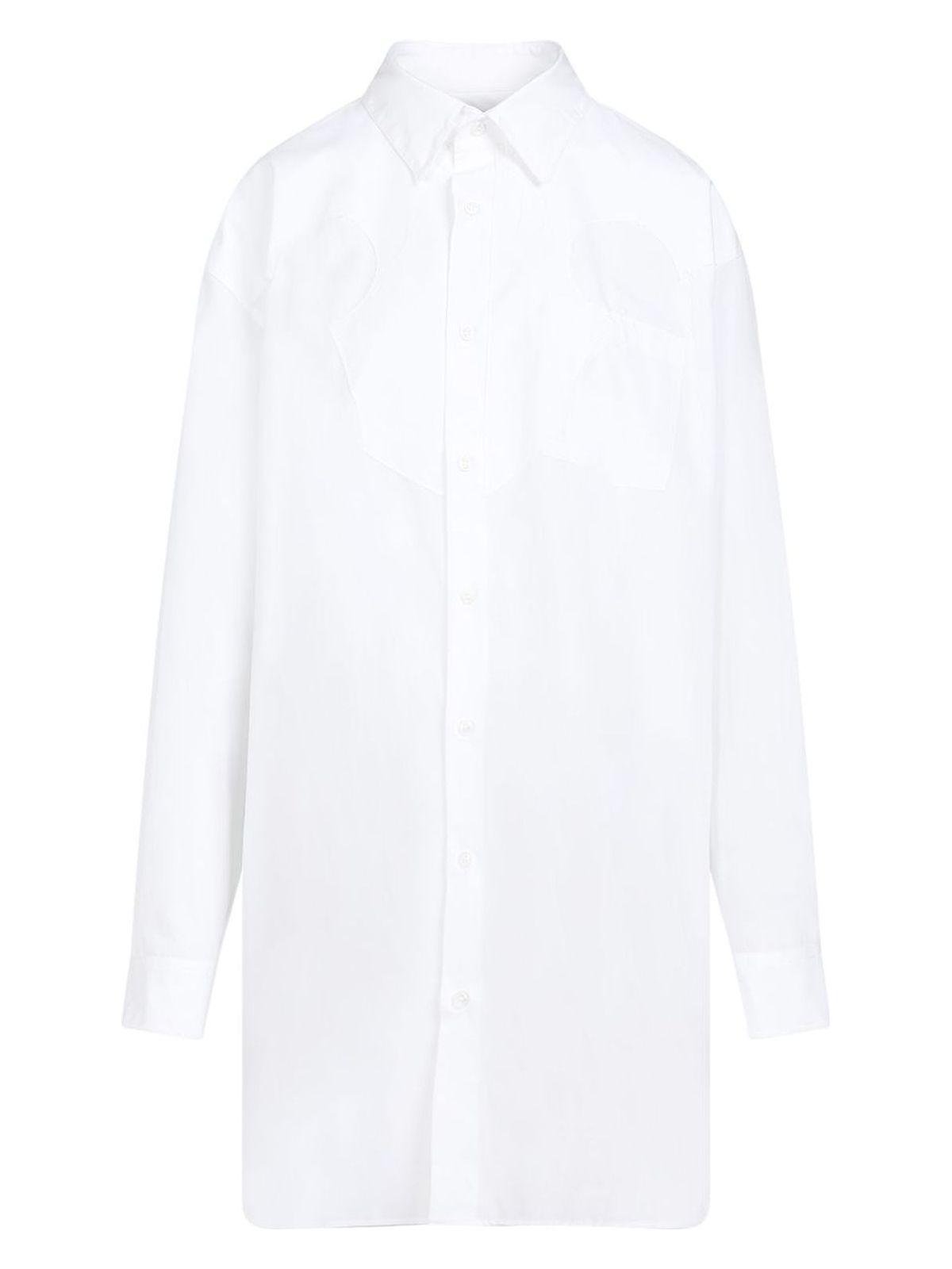ワンピース MAISON MARGIELA White Poplin Shirt Mini Dress MM6 Maison Margiela Poplin Shirt Dress - White | Garmentory