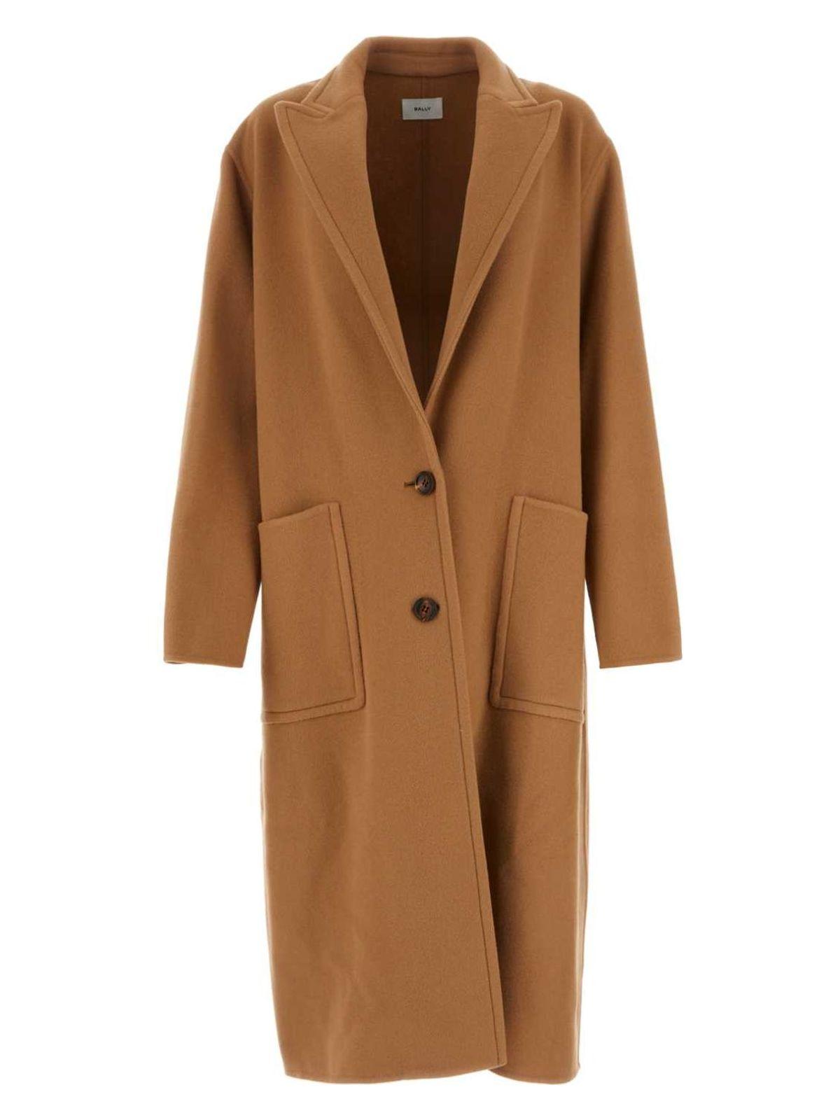 コート BALLY CARAMEL WOOL BLEND COAT Bally Coats for Women | Online Sale up to 70% off | Lyst