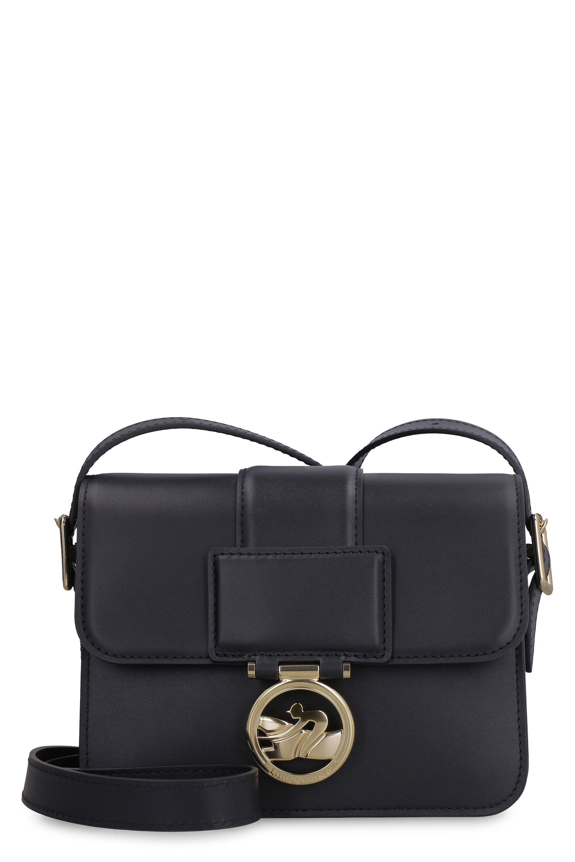 Longchamp Box-trot Leather Crossbody Bag in Black | Lyst