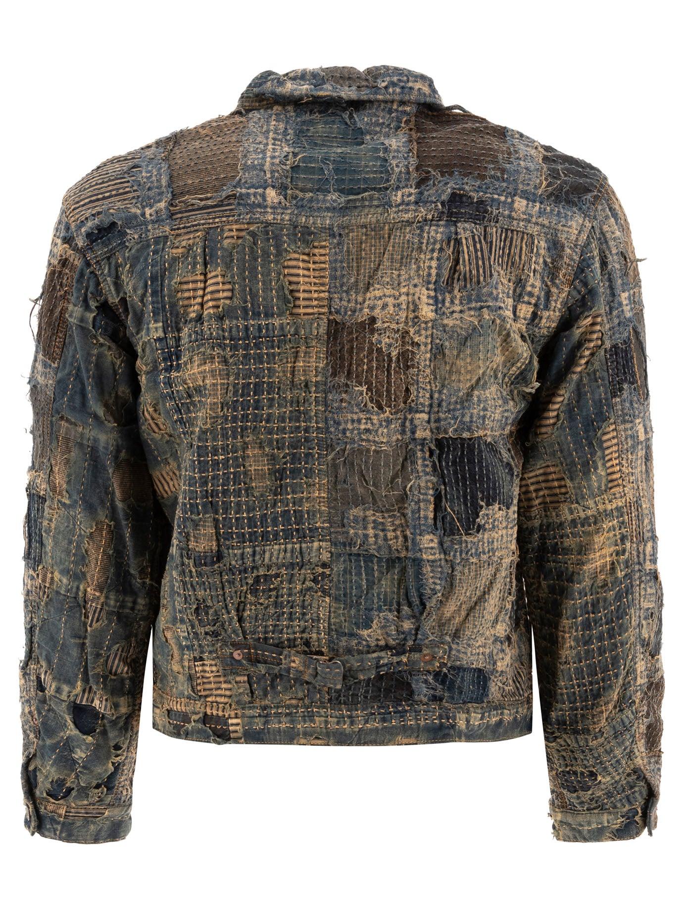 KAPITAL シャンペトルBORO SPRING 1ST JKTグレーベージュ Kapital | Champetre BORO SPRING 1ST JKT - GBE | Men | Blue
