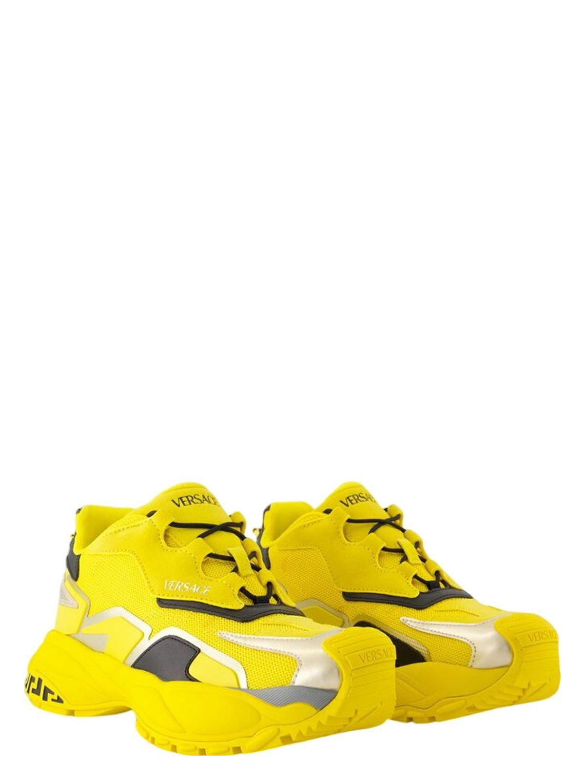 スニーカー VERSACE Low Top Sneakers - Versace - Leather - Yellow Versace Low Top Sneakers in Yellow for Men | Lyst