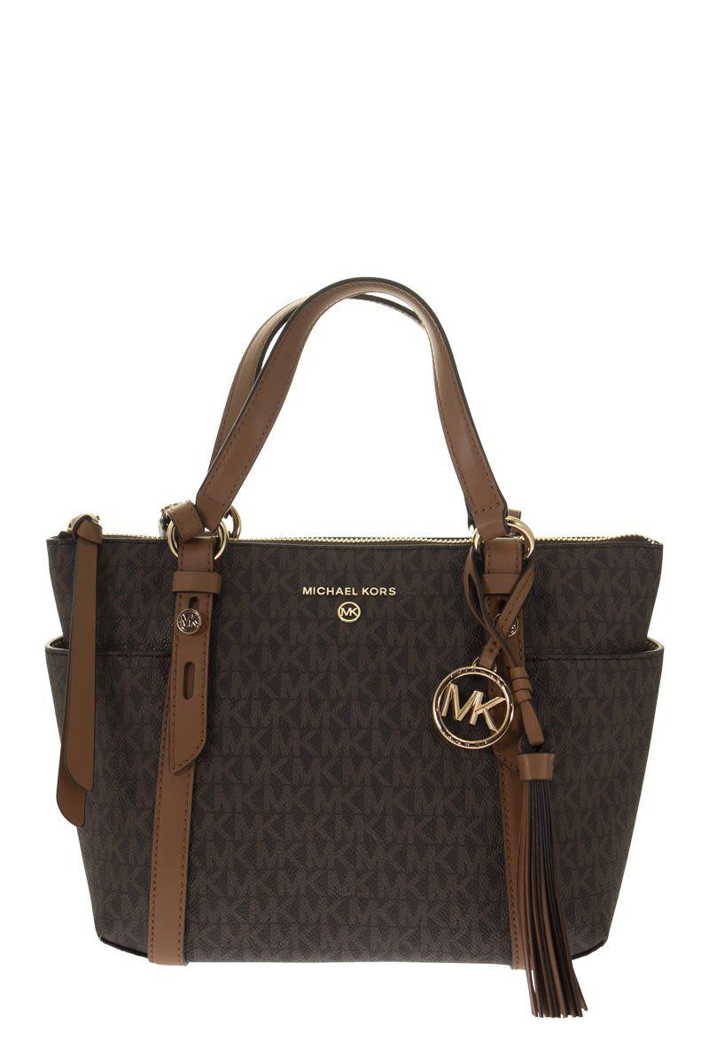 MICHAEL Michael Kors Sullivan - Small Tote Bag With Zip And Logo in Brown