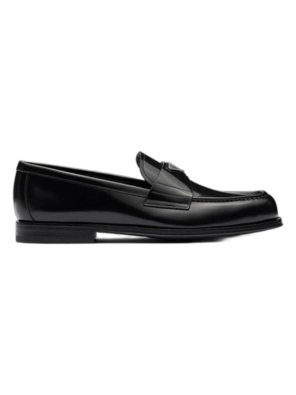 Prada spazzolato leather penny loafers hotsell