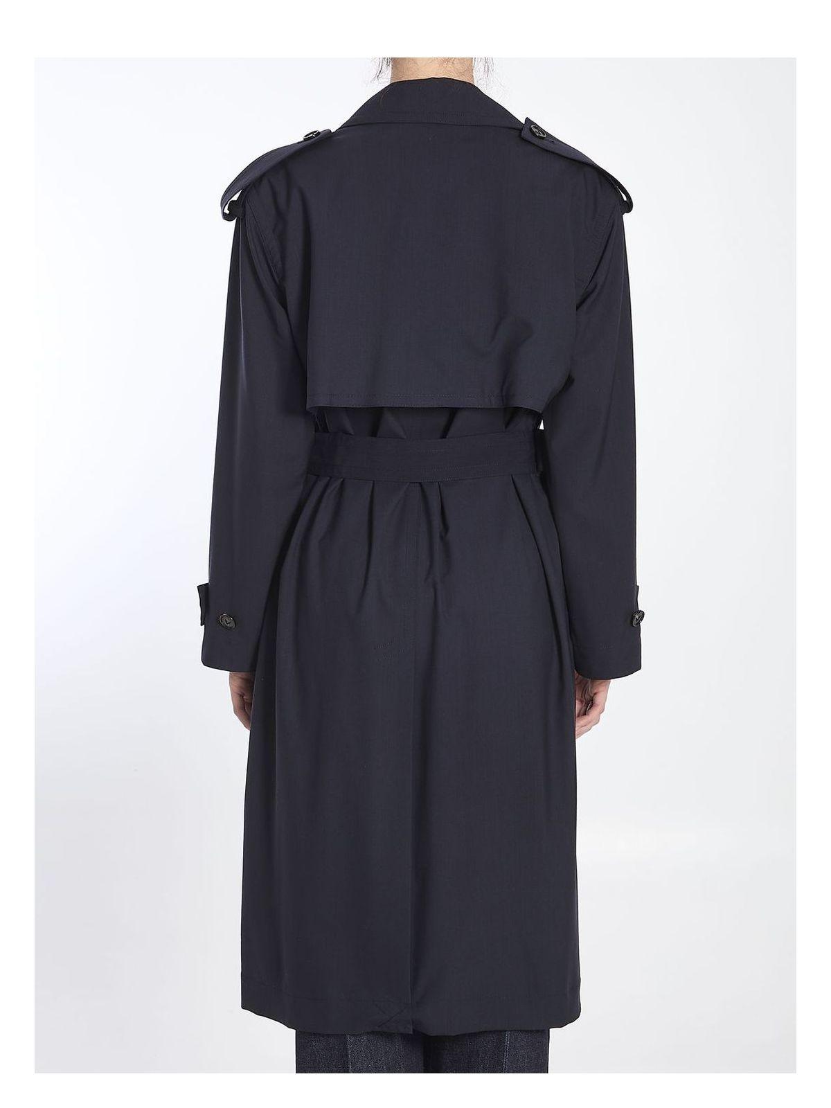トレンチコート BOTTEGA VENETA Black Wool Trench Coat Bottega Veneta - Black Trench Coat | Mitchell Stores
