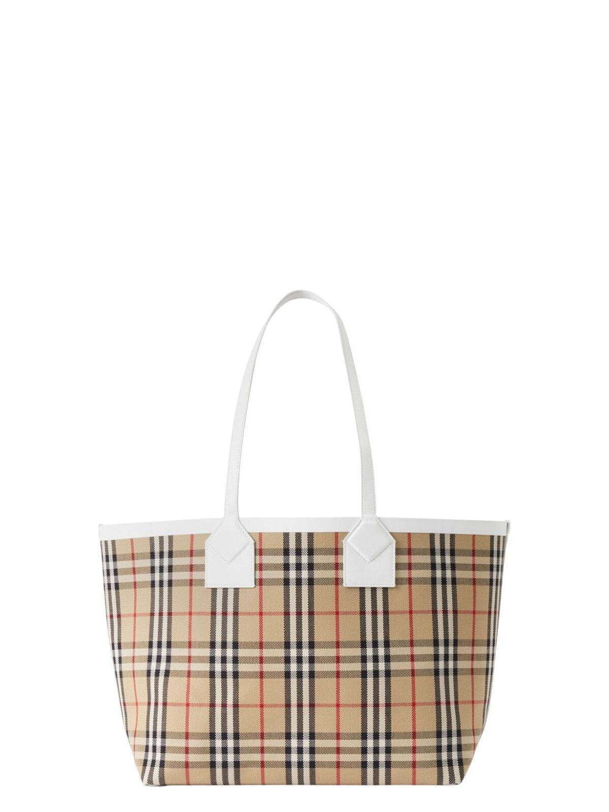 BURBERRY｜TOTEBAGS (Medium London tote (8072332)) Burberry Women's Tote bag 8072332 White LL MD LONDON TOTE