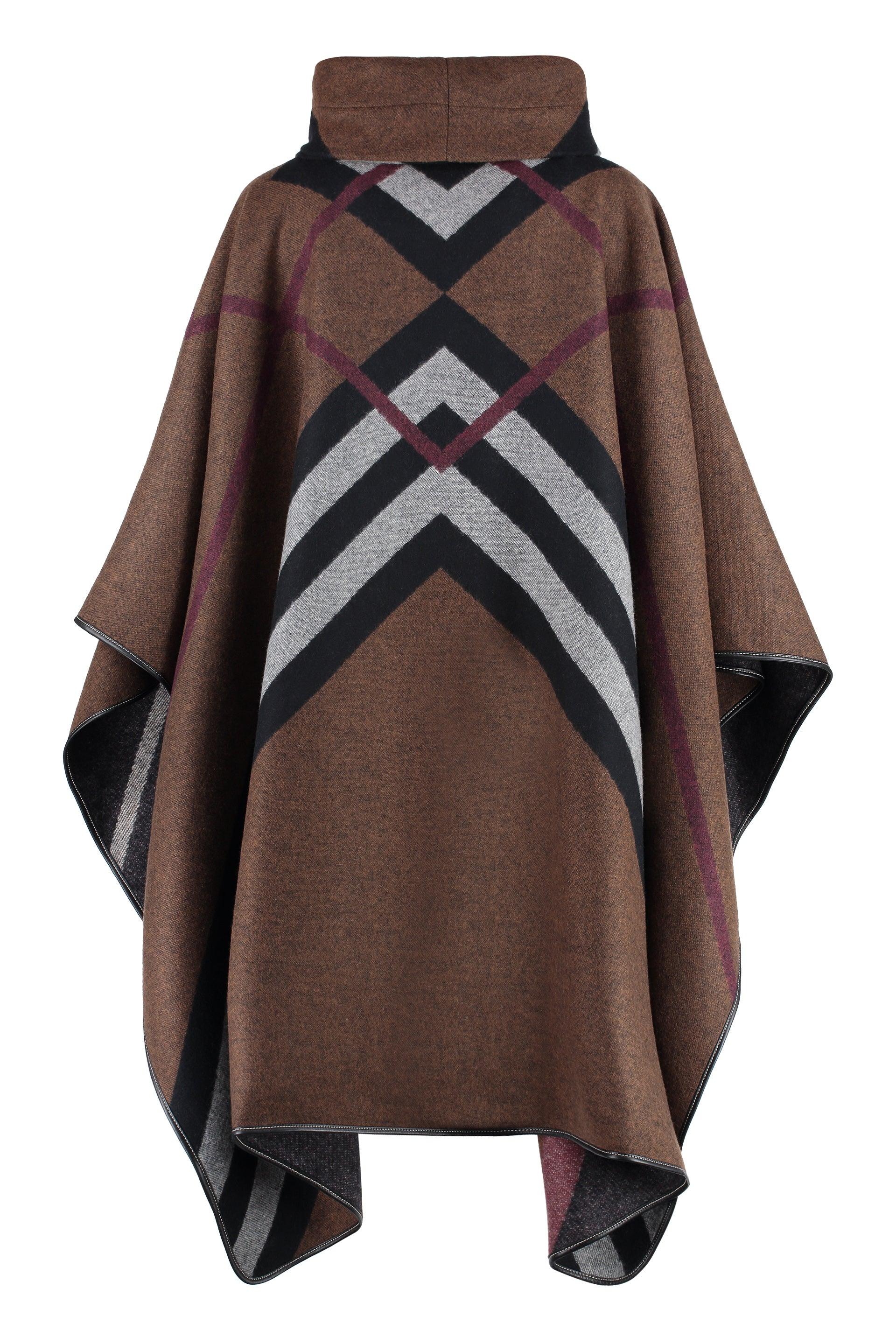 Burberry Cashmere Cape-coat in Brown | Lyst