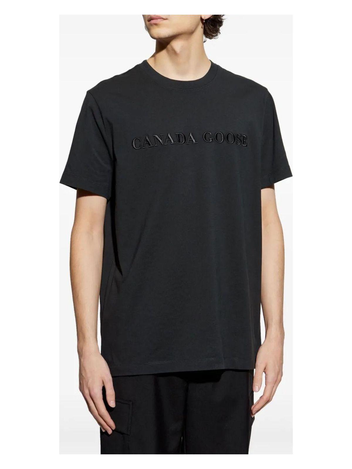 【 】EMERSEN T-SHIRT EMBR WORDMARK◆1420M2 Canada Goose Emersen T-Shirt Embr Wordmark in Black for Men