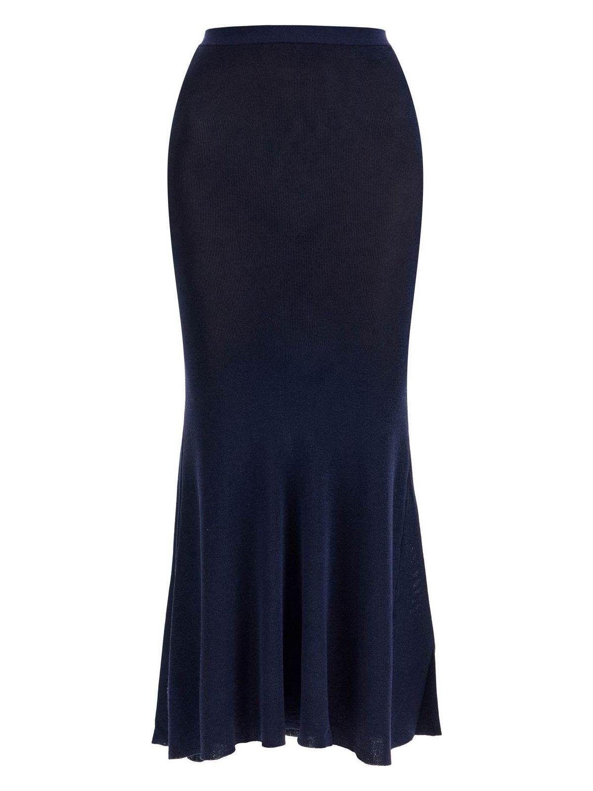 スカート [SELF PORTRAIT] Long Lurex Knit Skirt Self-Portrait Long Lurex Knit Skirt in Blue | Lyst