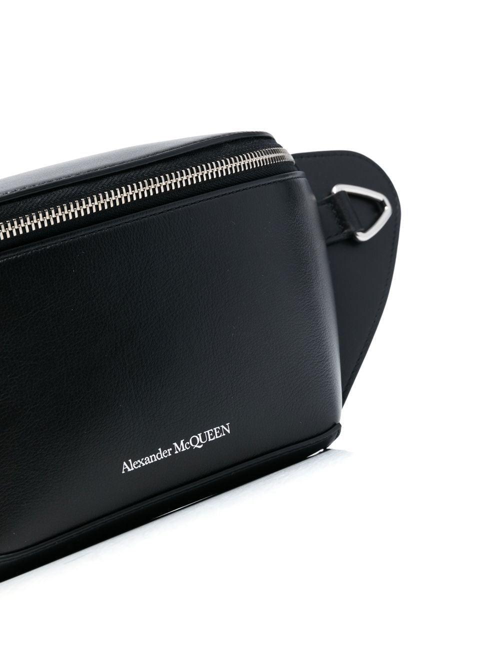 Alexander McQueen logo-embossed Leather Belt Bag - Grey