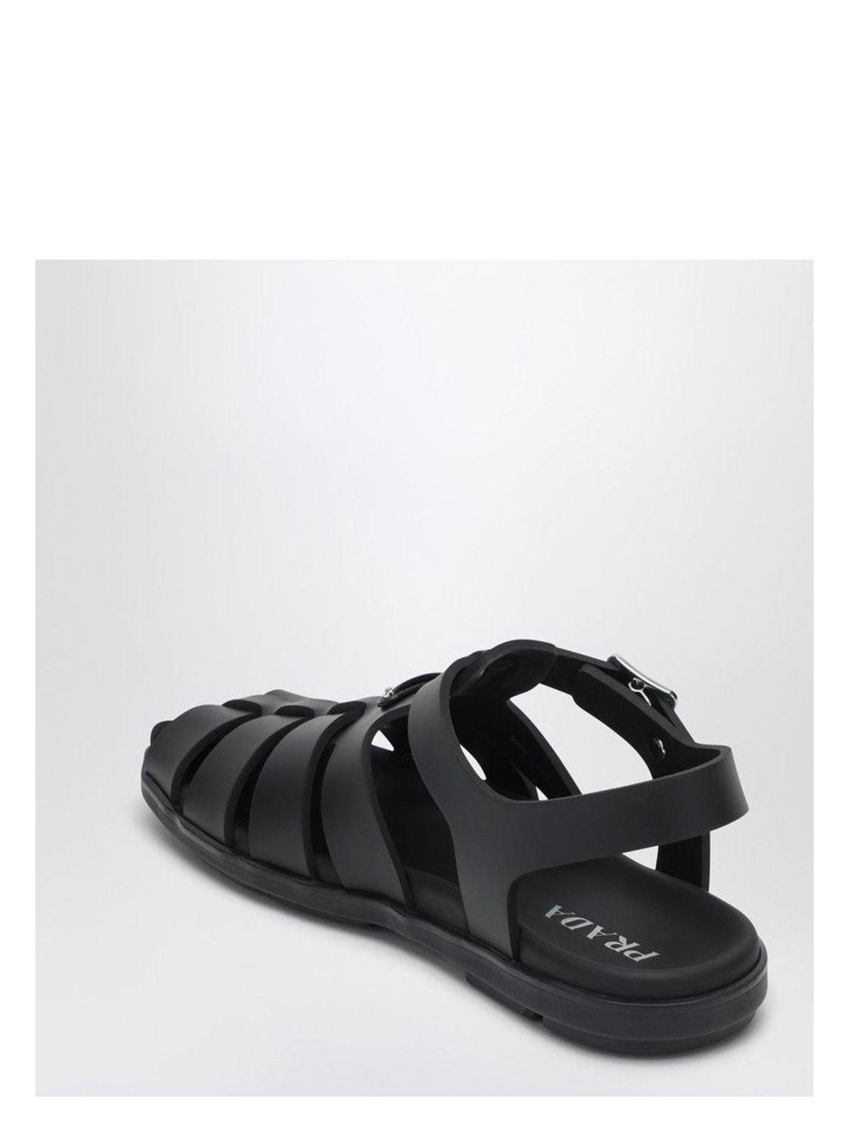 Prada Rubber Cage Sandal in White for Men | Lyst