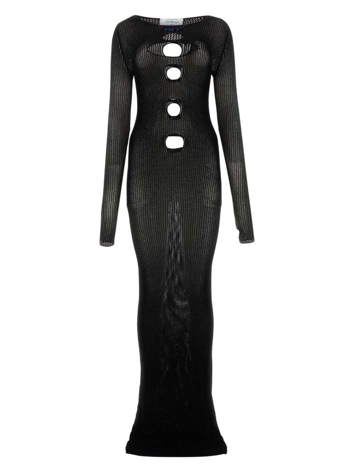 ワンピース Off White Black mesh long dress Off-White c/o Virgil Abloh Maxi dresses for Women | Online