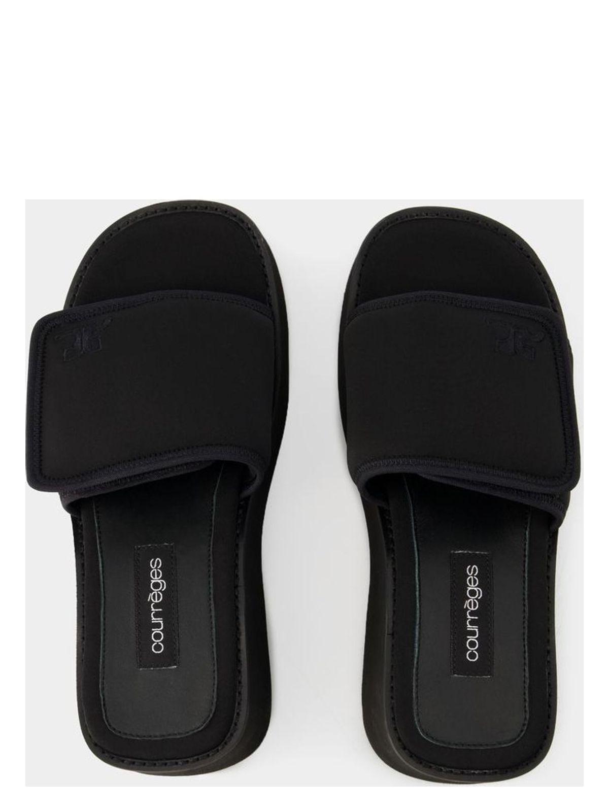 【関税込み】Scuba Wave Sandals - Courreges - Polyester - Bla COURRÈGES - BLACK SCUBA WAVE SLIP ON SANDALS – LE LABO STORE