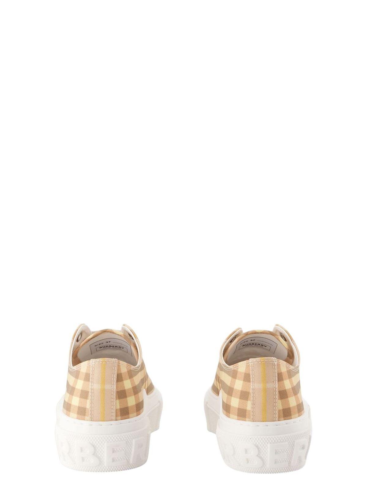【関税＆送料込み】Burberry Lf Jack Low Sneakers Burberry Jack Check Low-Top Sneakers | Neiman Marcus